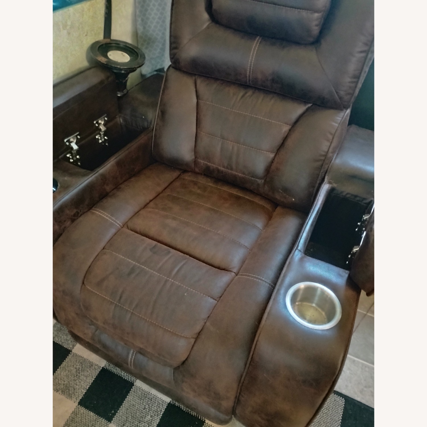 Leather Electric Bluetooth Recliner - image-1