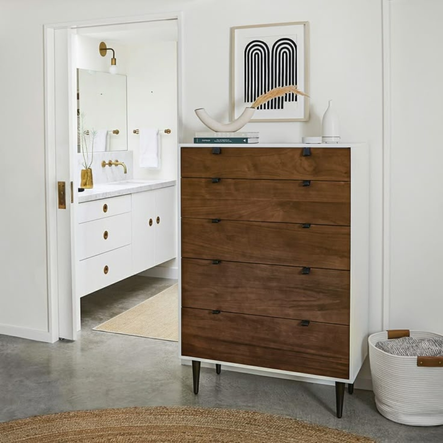 article dresser Cooper Walnut 6-Drawer Double Dresser