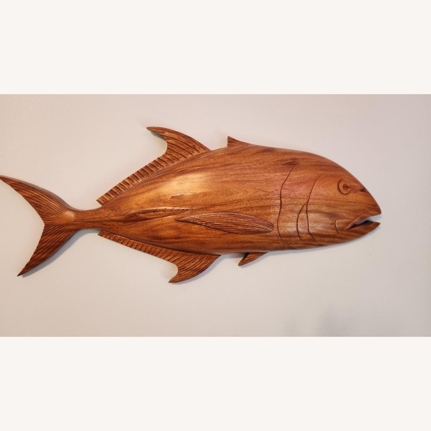 Wooden Carved Fish Ulua from the Cook Islands - image-1