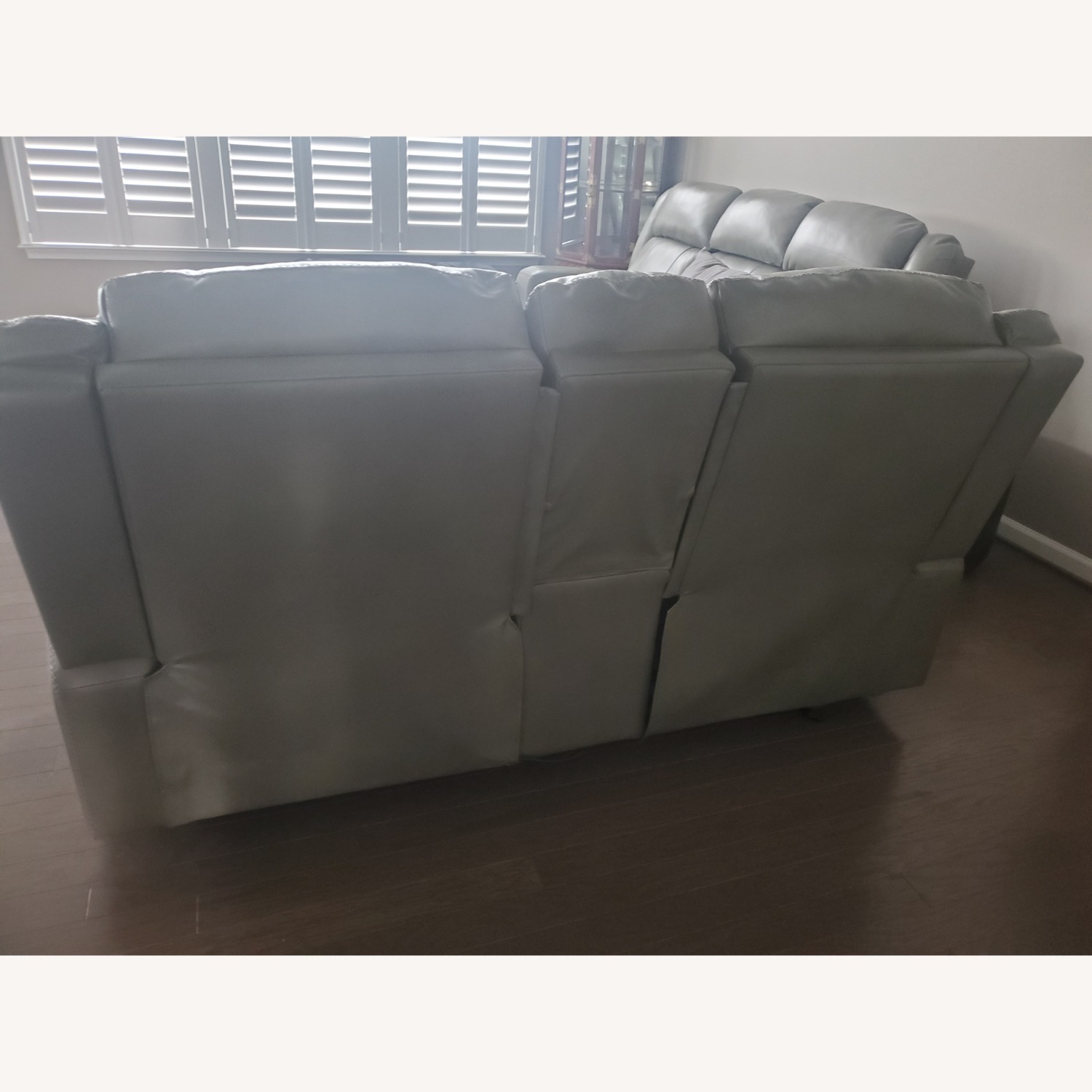 Gray Leather Sofa - image-4