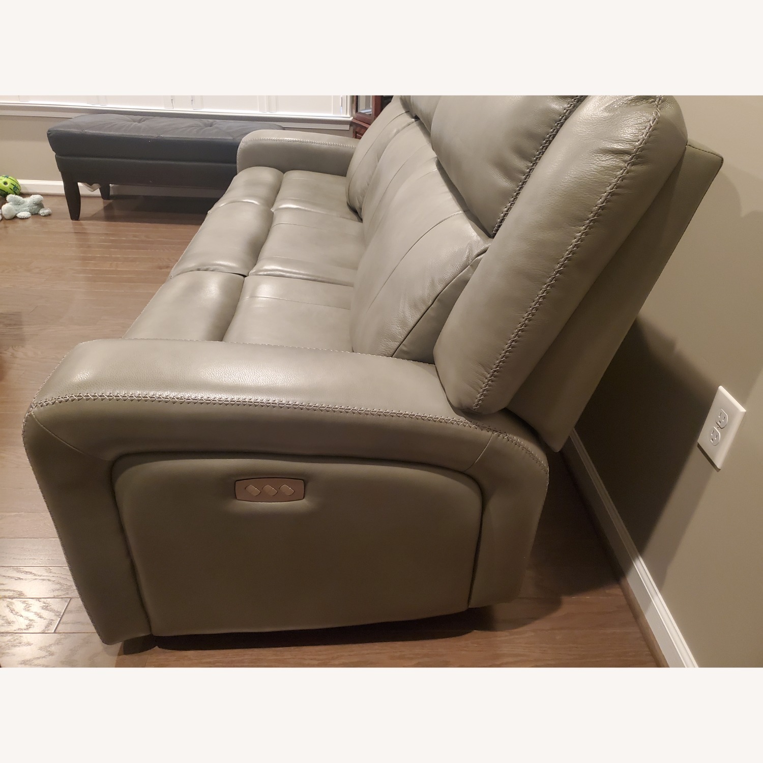 Gray Leather Sofa - image-3