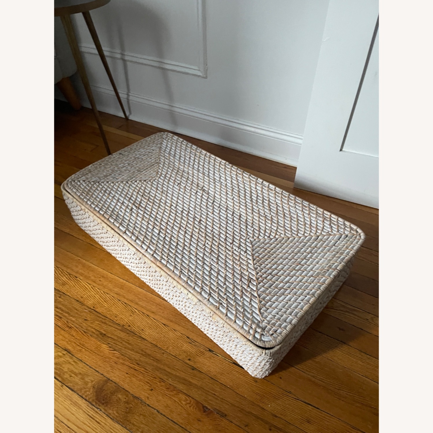 West Elm Modern Weave Rattan Lidded Basket - image-1