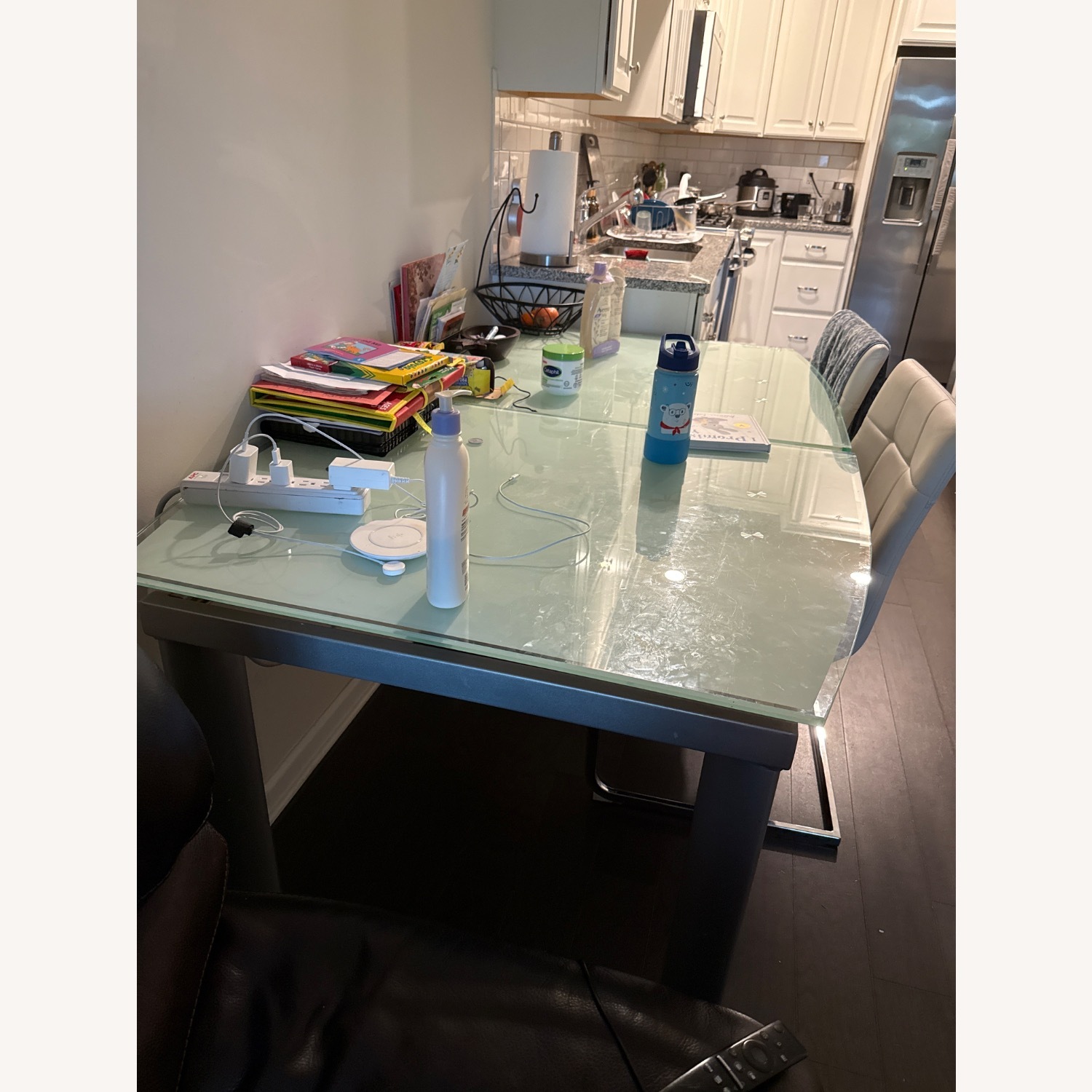 Glass Dining Table Can Extend up to 8 Chairs - image-3