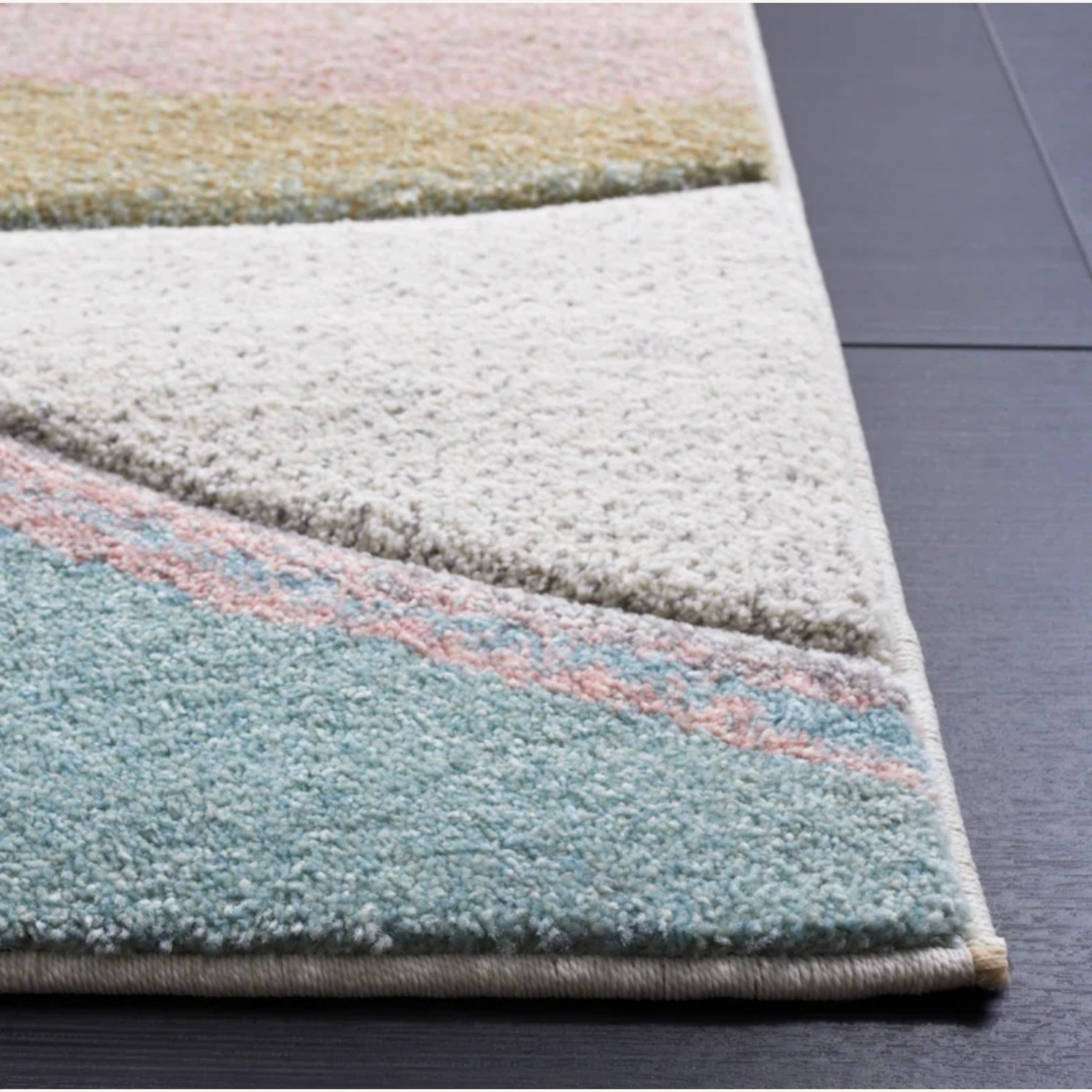 Large Area Rug - Abstract Gray/Pink/Cream - image-4