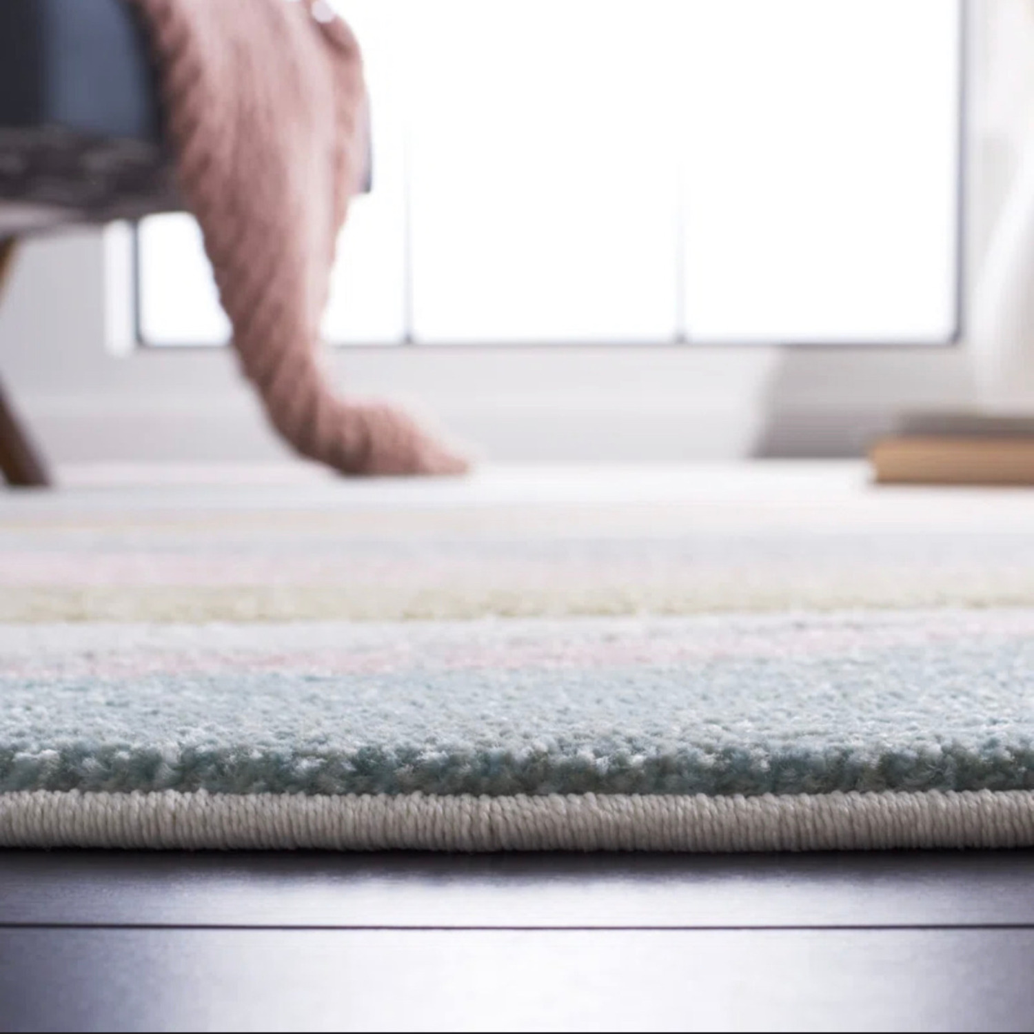 Large Area Rug - Abstract Gray/Pink/Cream - image-5