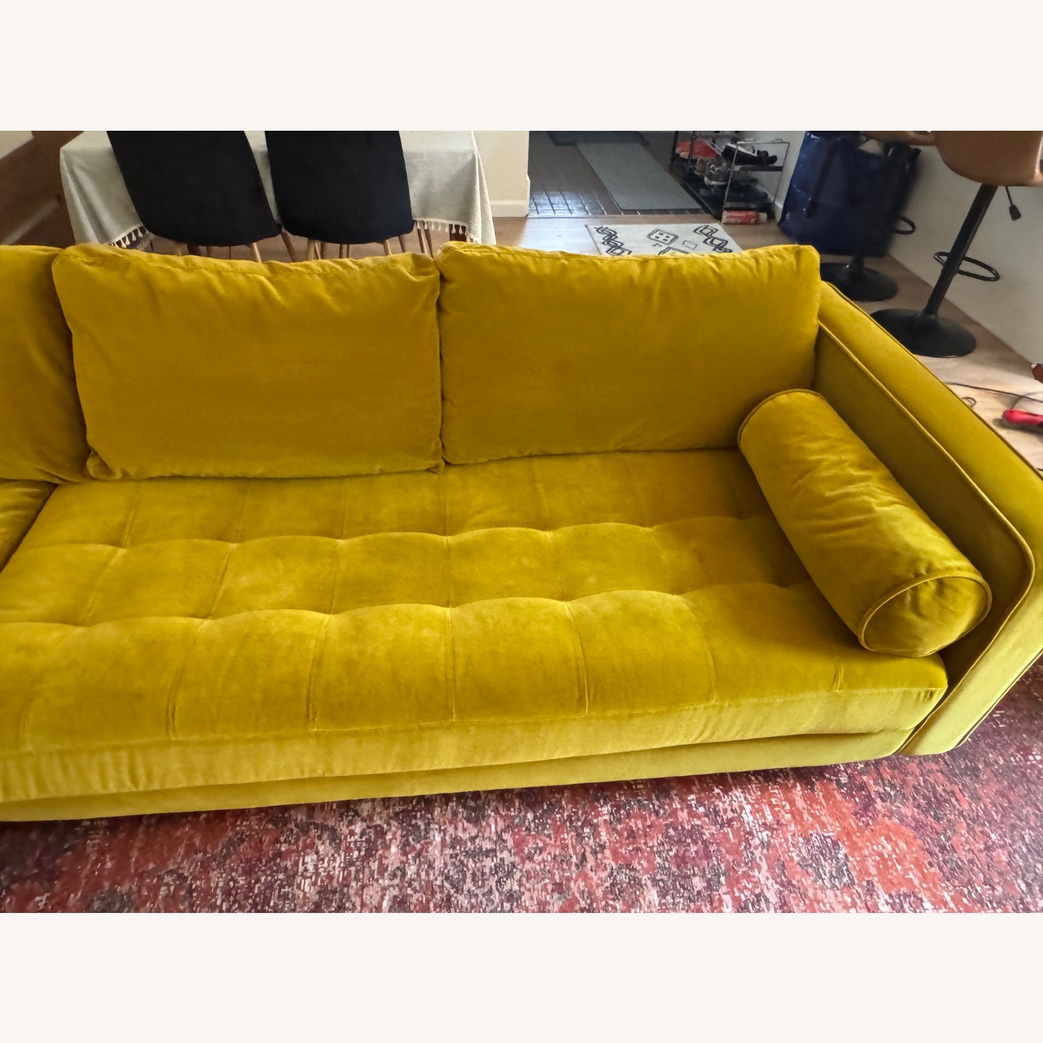 Article Sven 2+chaise Sofa in Sold Out Mustard Velvet - image-5