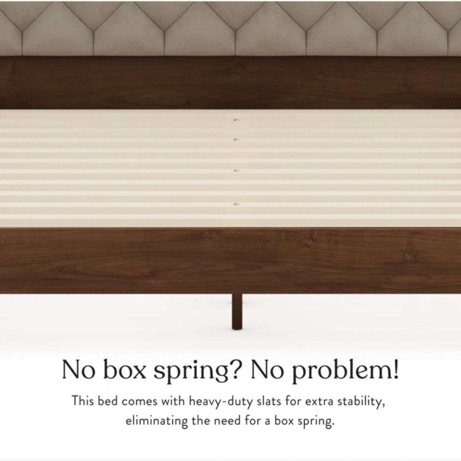 Bed Bath & Beyond Cassidy Wood Mid Century Bed Frame With Purple Headboard - image-10