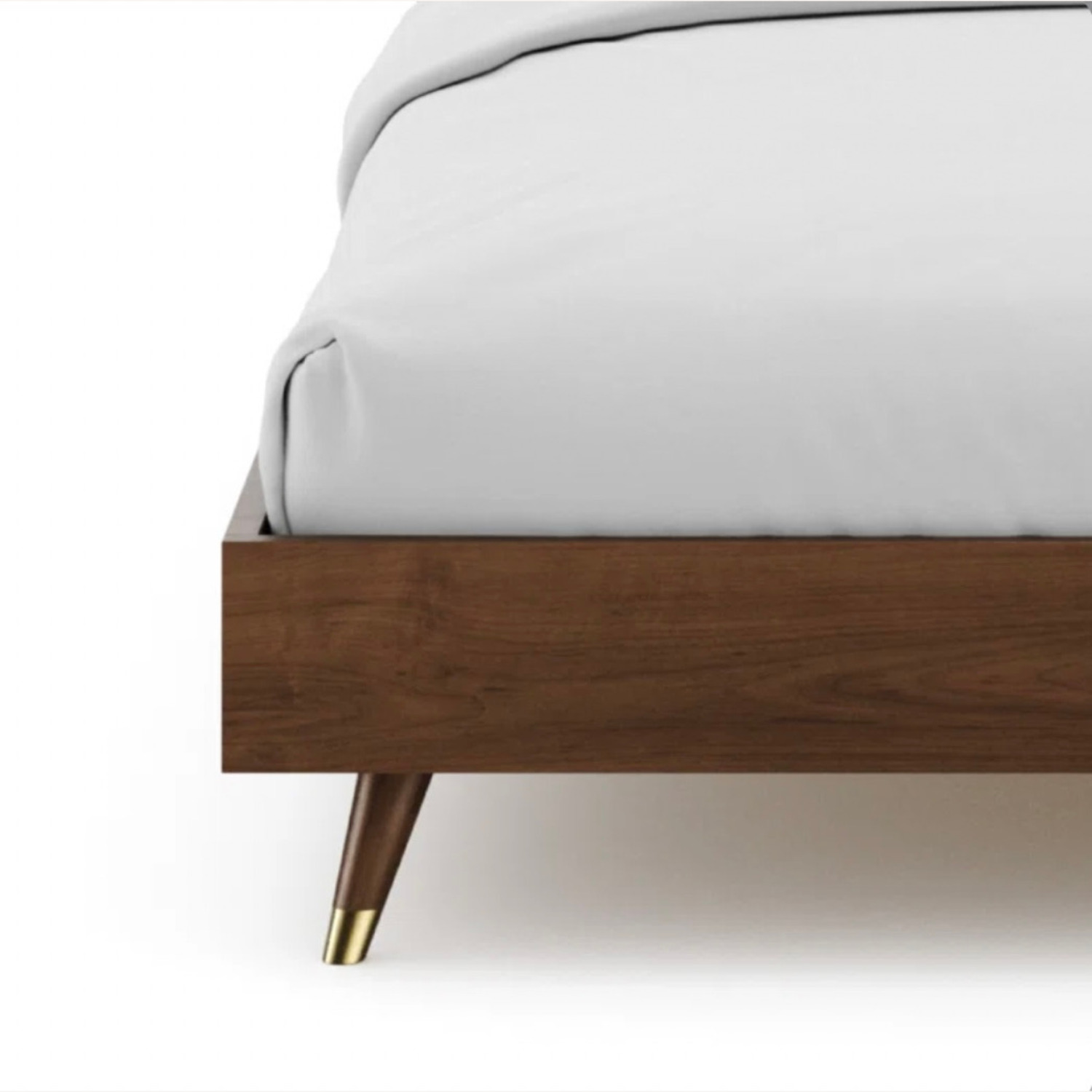 Bed Bath & Beyond Cassidy Wood Mid Century Bed Frame With Purple Headboard - image-5