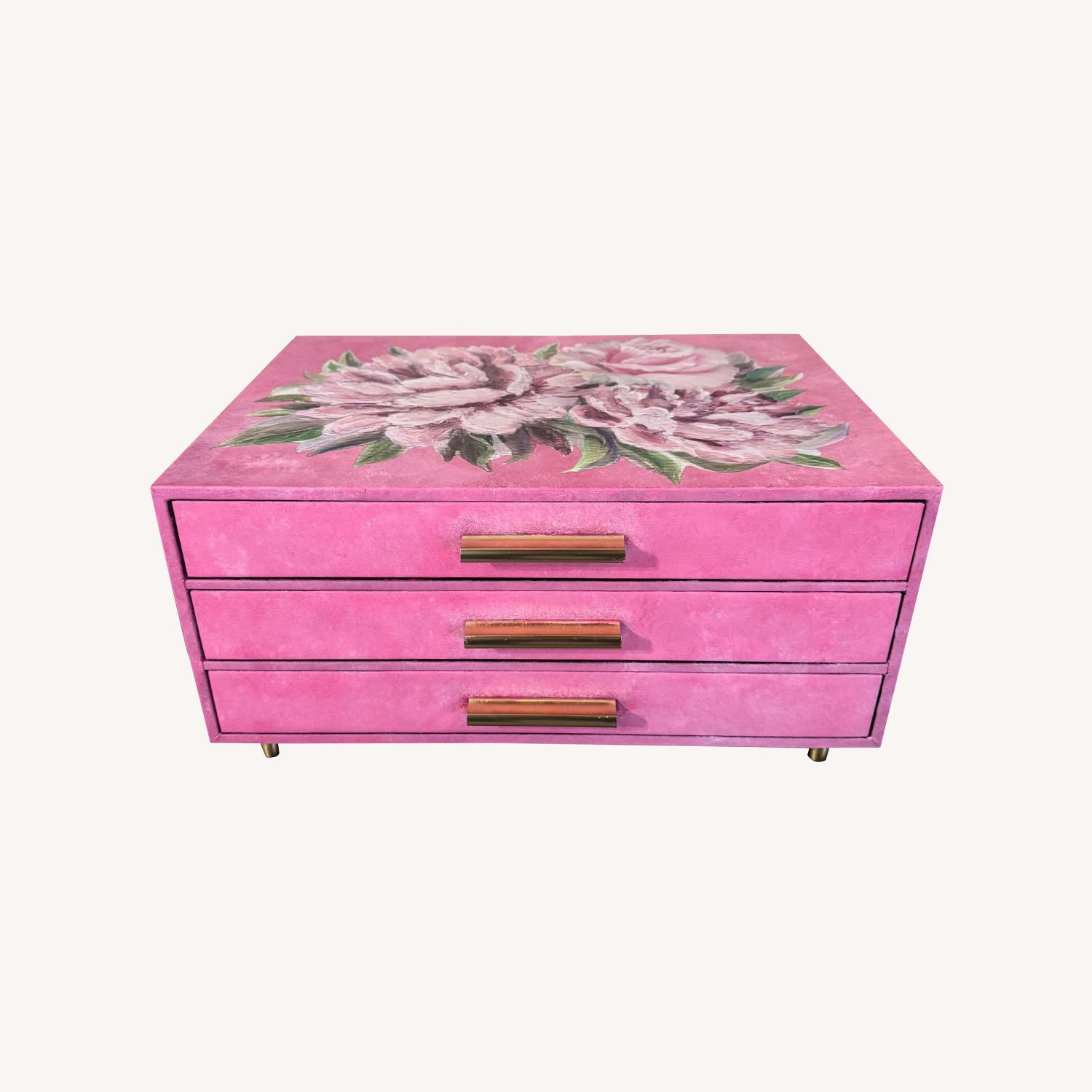 Wide Jewelry Box w 3 Drawers - image-0