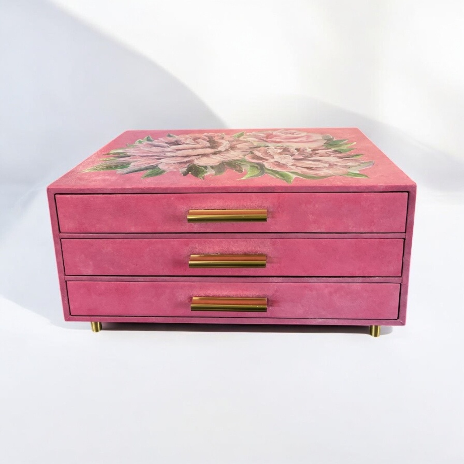 Wide Jewelry Box w 3 Drawers - image-4