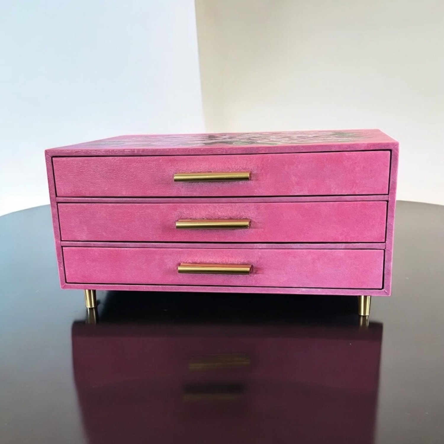 Wide Jewelry Box w 3 Drawers - image-6