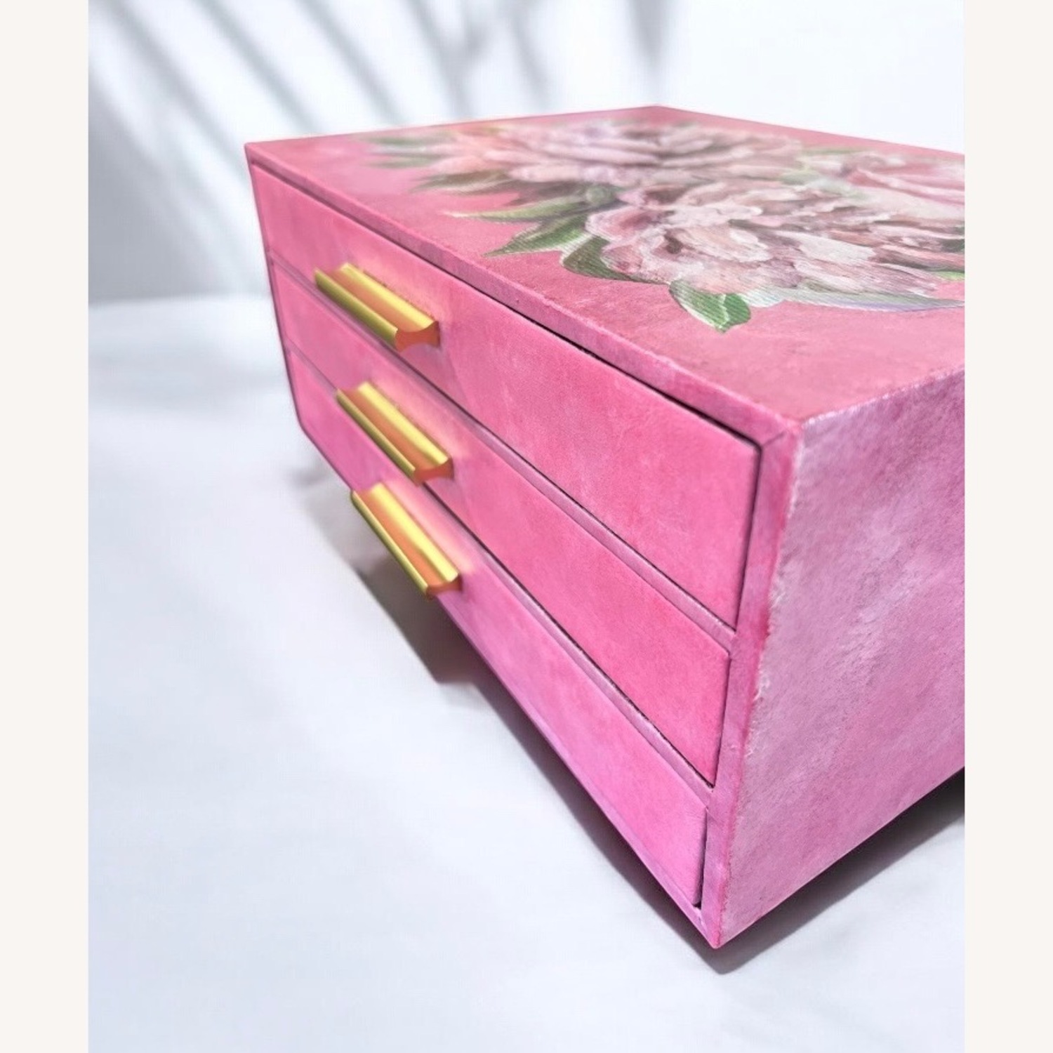 Wide Jewelry Box w 3 Drawers - image-2