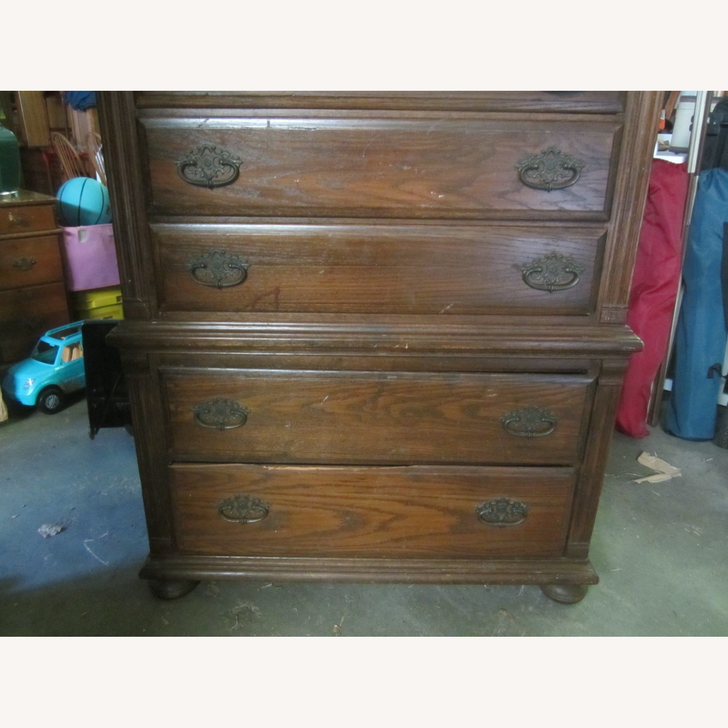VTG Ethan Allen Tall Gents Dresser, 7 Drawers - image-3