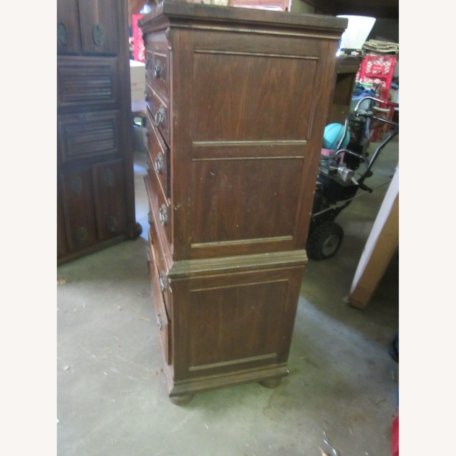 VTG Ethan Allen Tall Gents Dresser, 7 Drawers - image-10