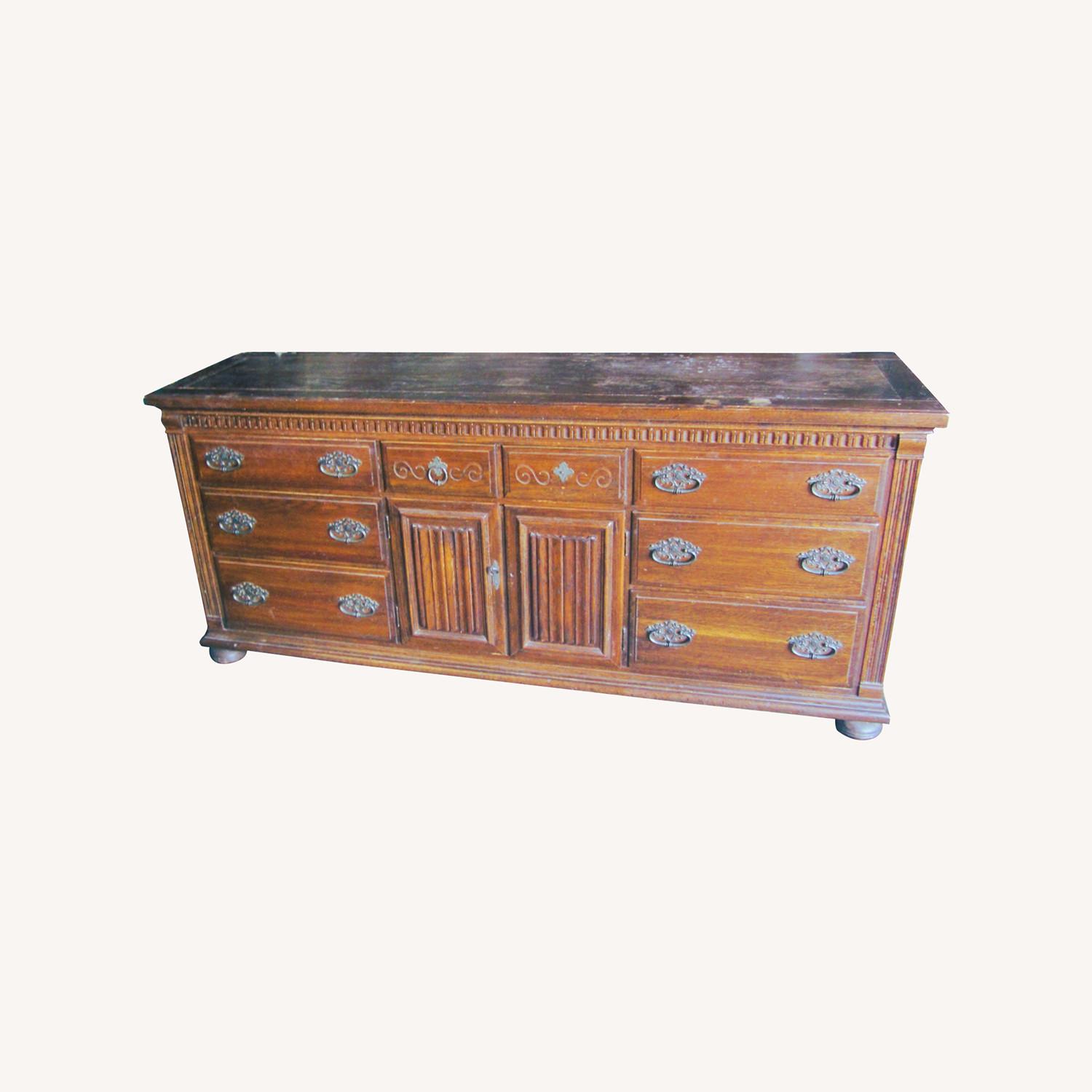 VTG Ethan Allen Dresser, 10 Drawers, 2 Mirrors - image-0