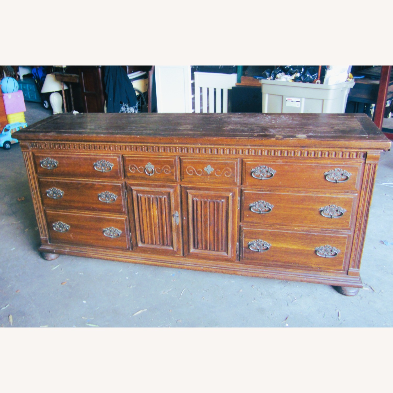 VTG Ethan Allen Dresser, 10 Drawers, 2 Mirrors - image-1