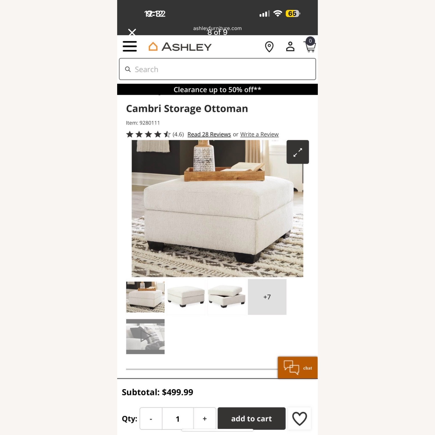 Cambri 2 Piece Sectional with Chaise & Ottoman - image-8