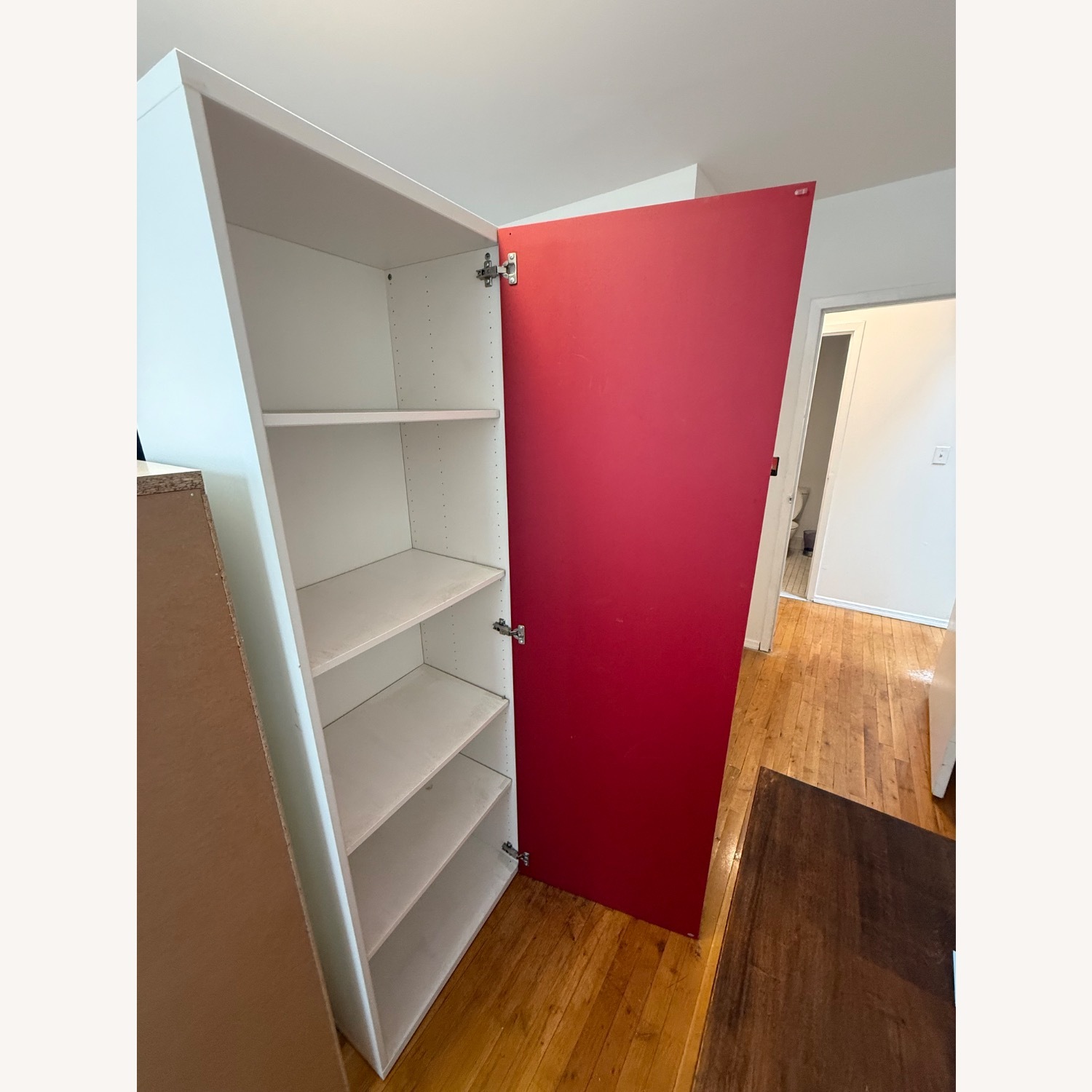 Billy Shiny Red Door on White Bookcase - image-5