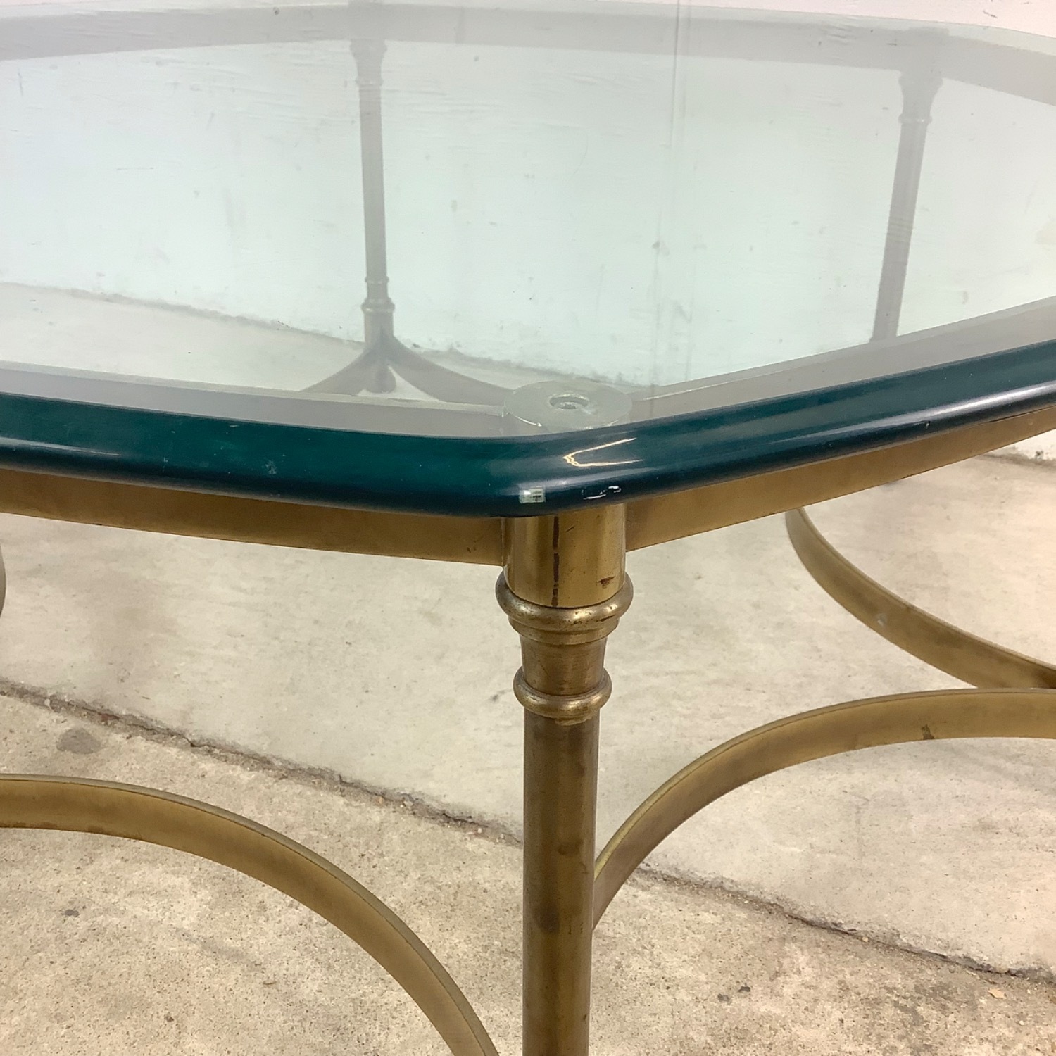Vintage Modern Brass and Glass Coffee Table - image-15