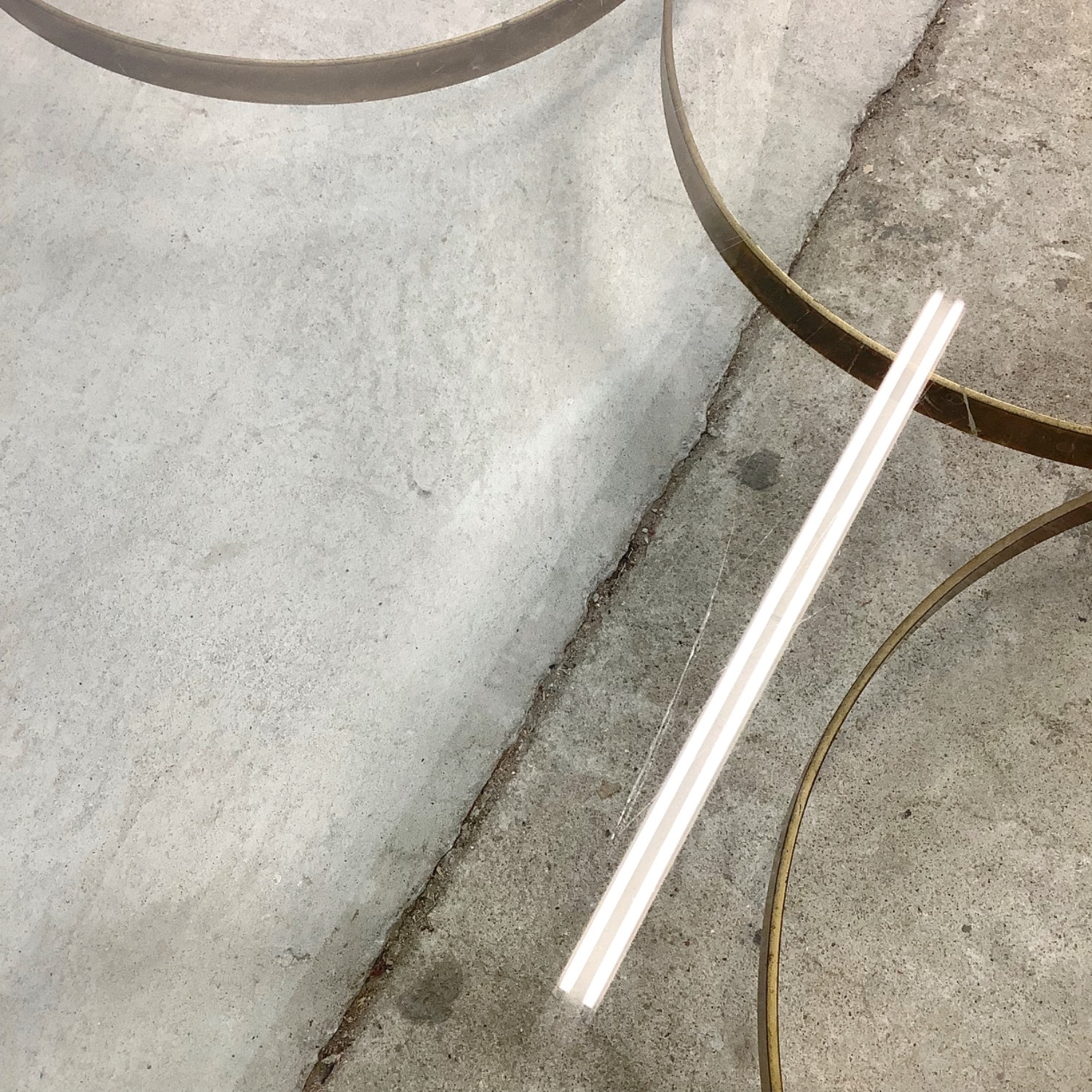 Vintage Modern Brass and Glass Coffee Table - image-12