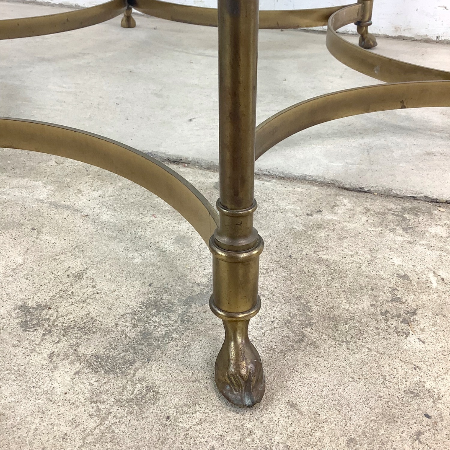 Vintage Modern Brass and Glass Coffee Table - image-17