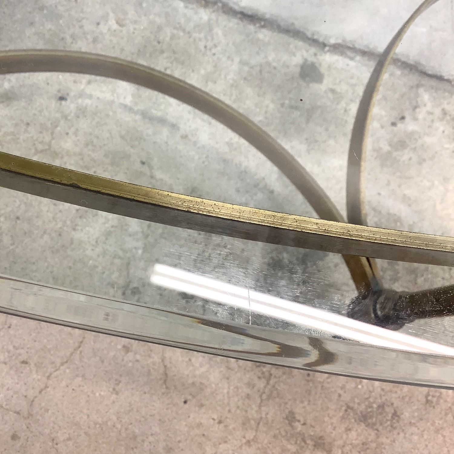 Vintage Modern Brass and Glass Coffee Table - image-13