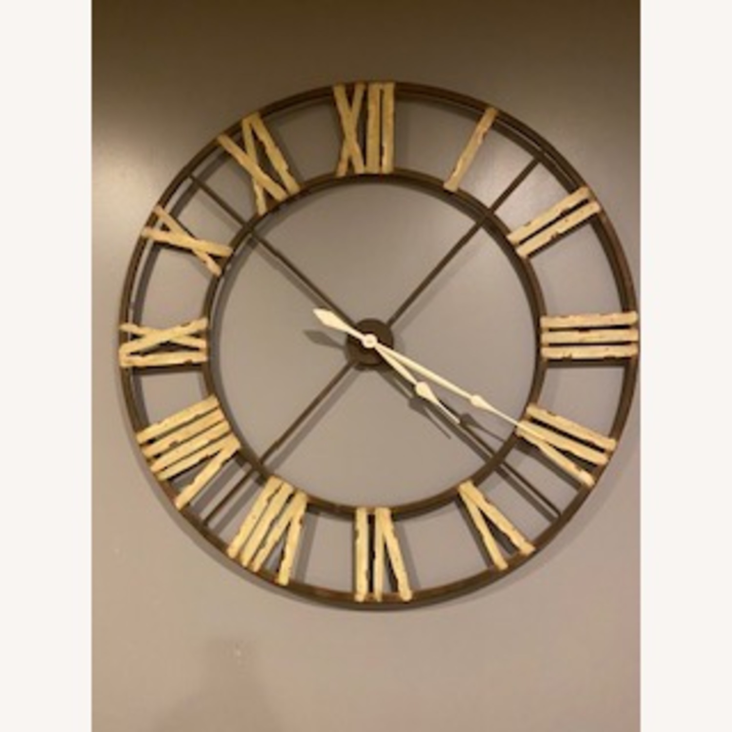 Large Metal Distressed Wall Clock - image-2