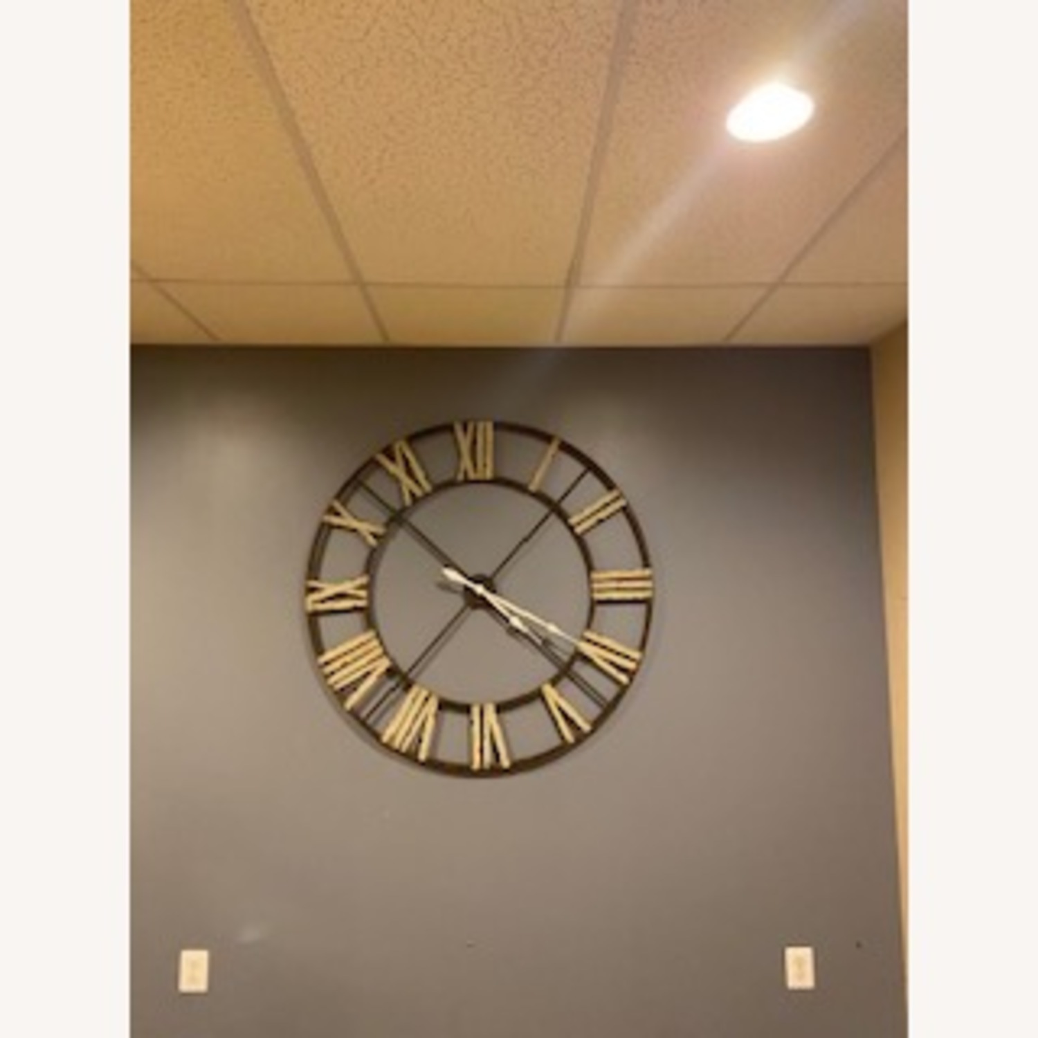 Large Metal Distressed Wall Clock - image-3