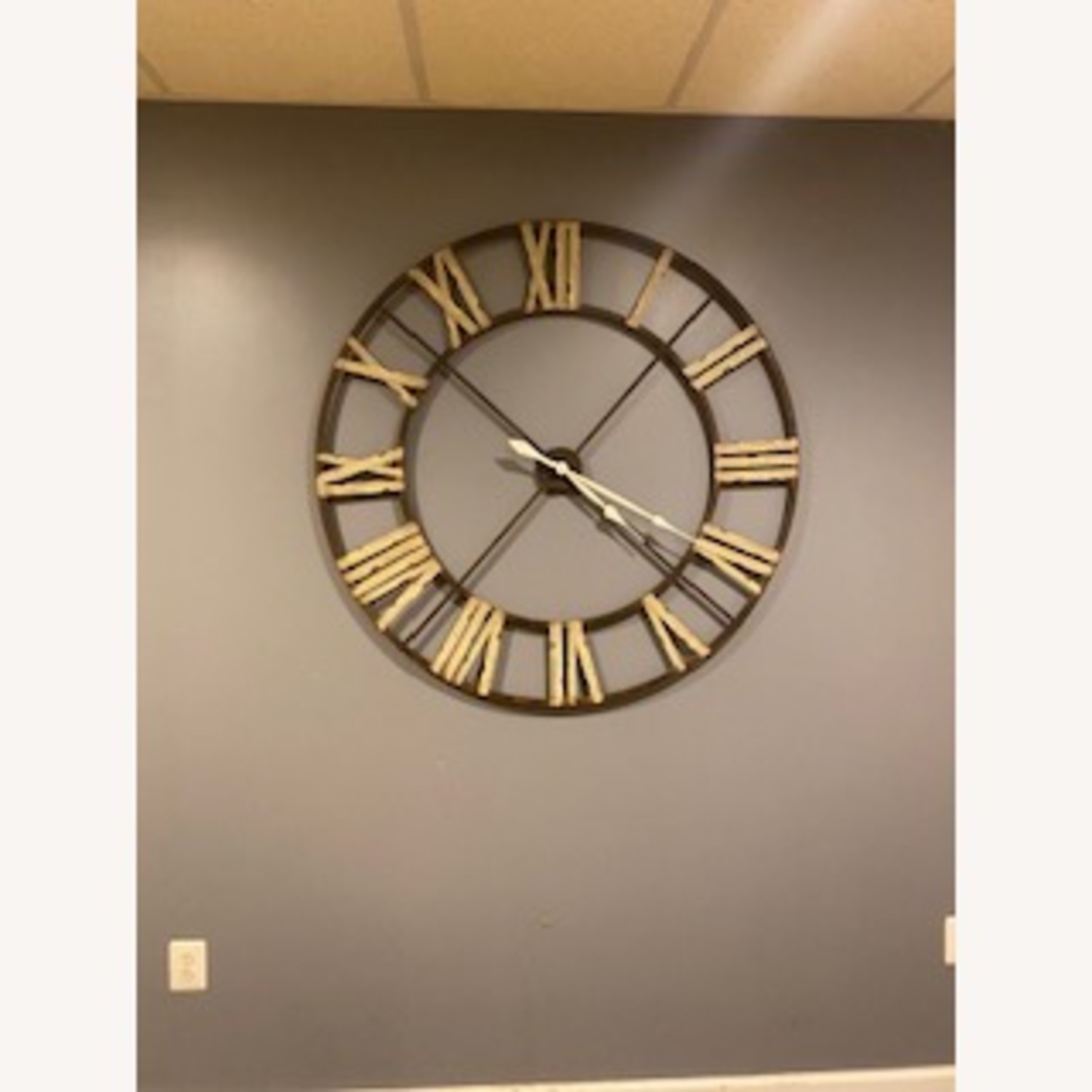 Large Metal Distressed Wall Clock - image-1