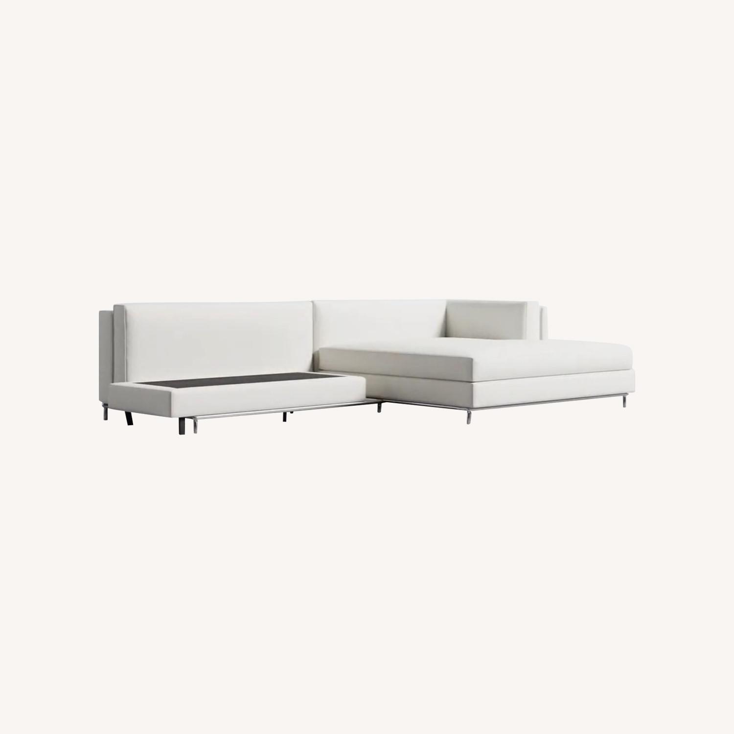 Rove Concept Nico White Boucle Sectional - image-0