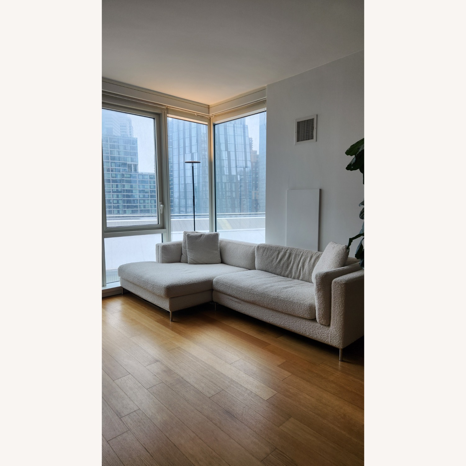 Rove Concept Nico White Boucle Sectional - image-3