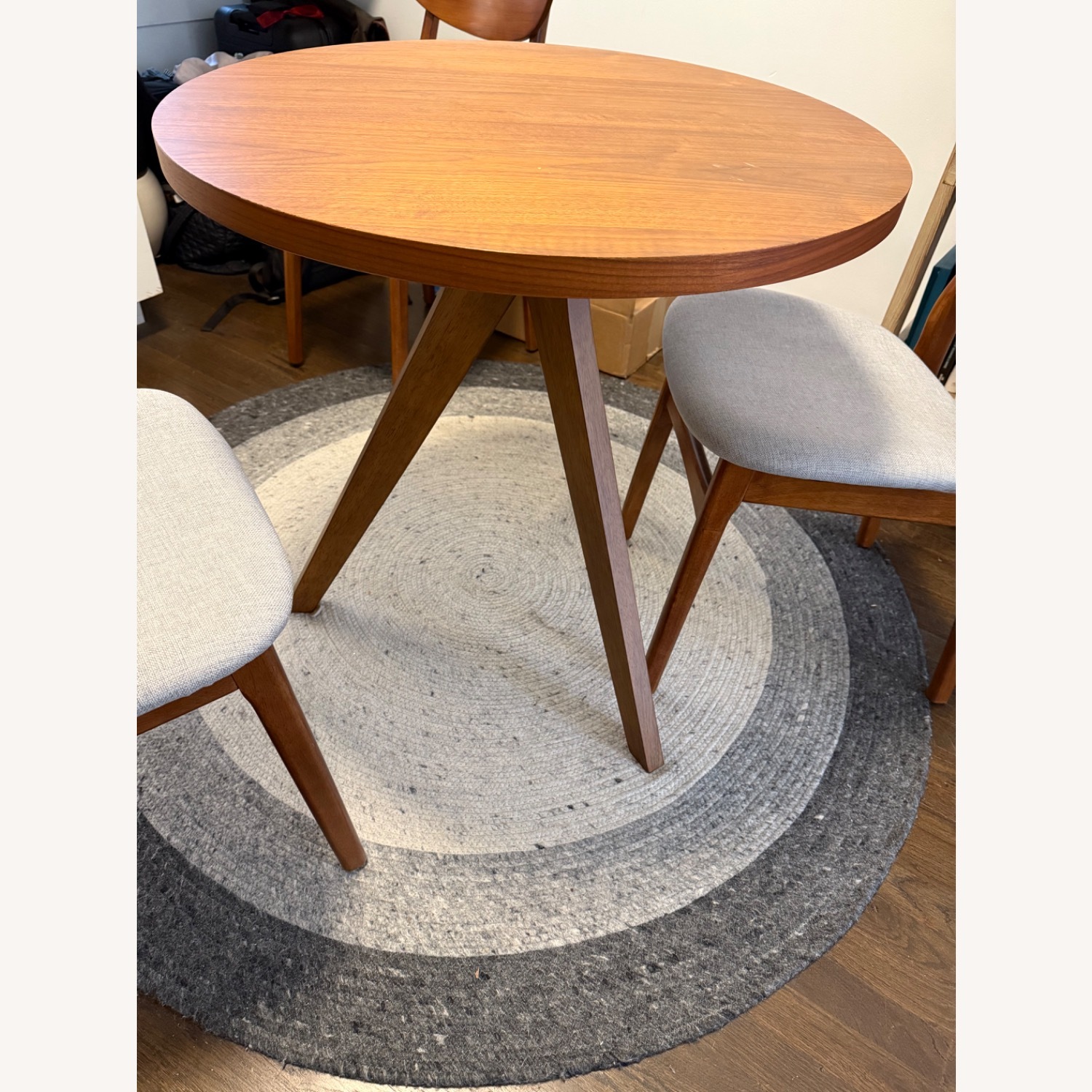 West Elm Tripod Dining Table (30") - Walnut - image-1