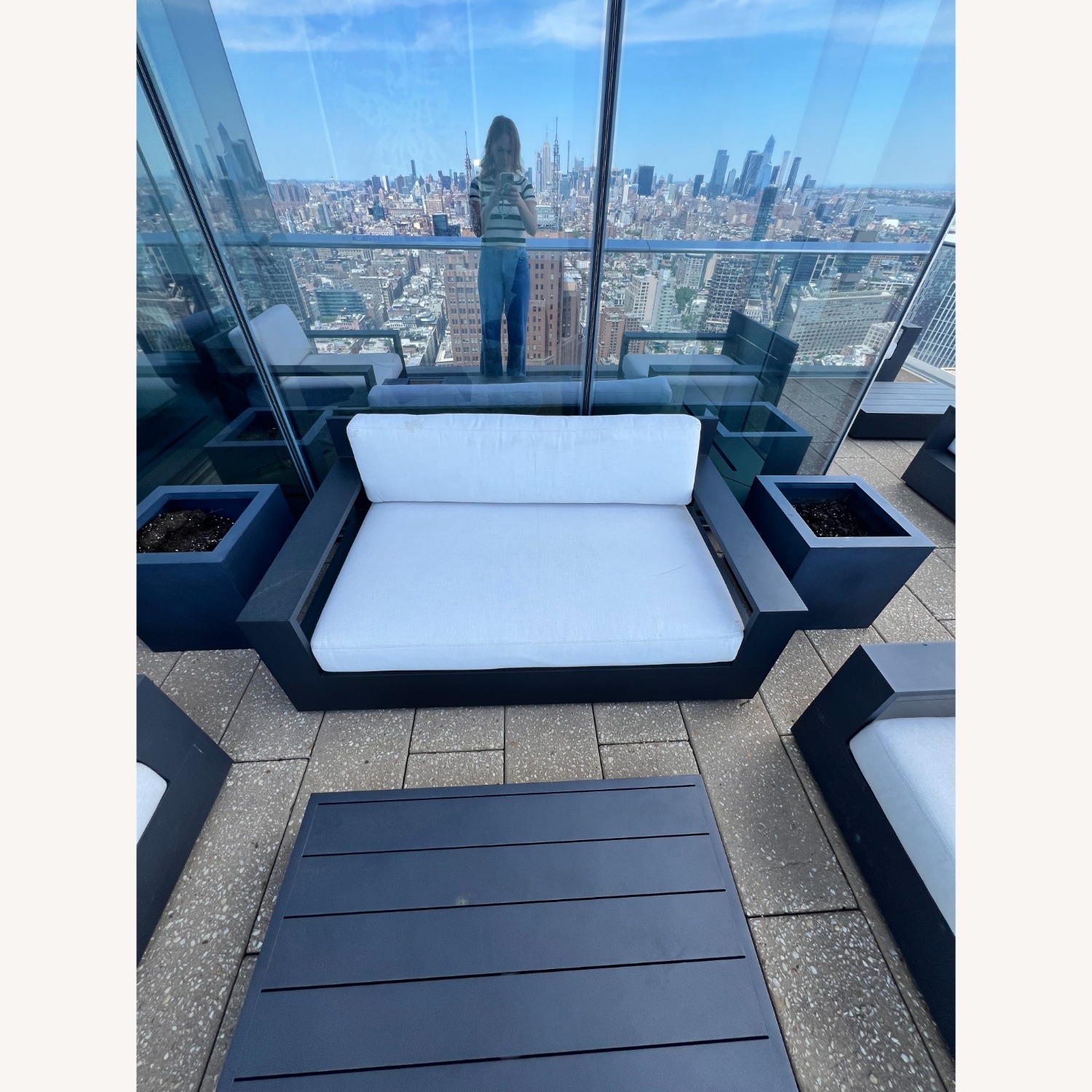 Restoration Hardware Marbella Outdoor Love Seat - image-1