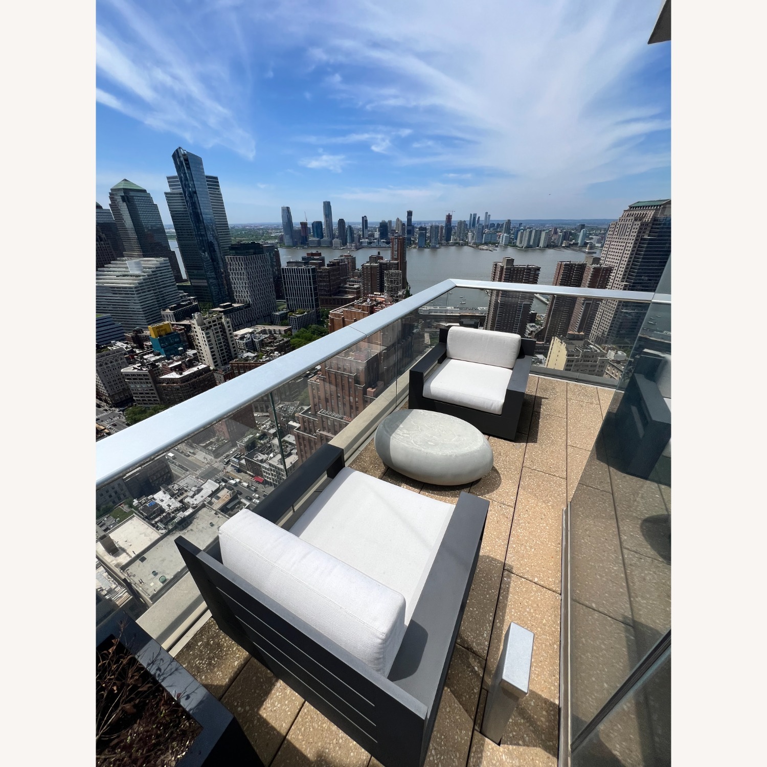 CB2 Cement Pebble Outdoor Coffee Table - image-2