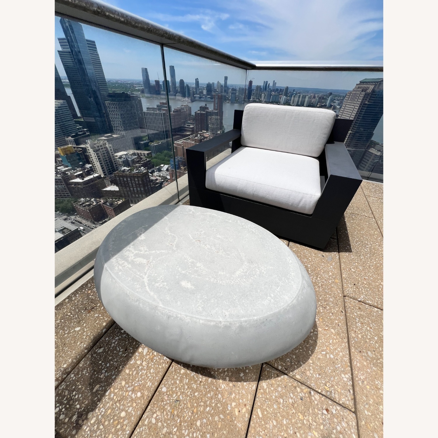 CB2 Cement Pebble Outdoor Coffee Table - image-3