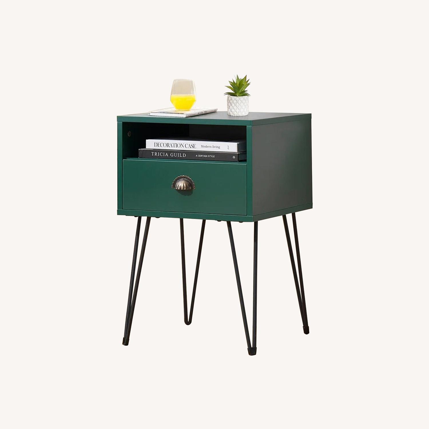 Kempst 23.7"Tall 1 - Drawer Iron Nightstand - image-0