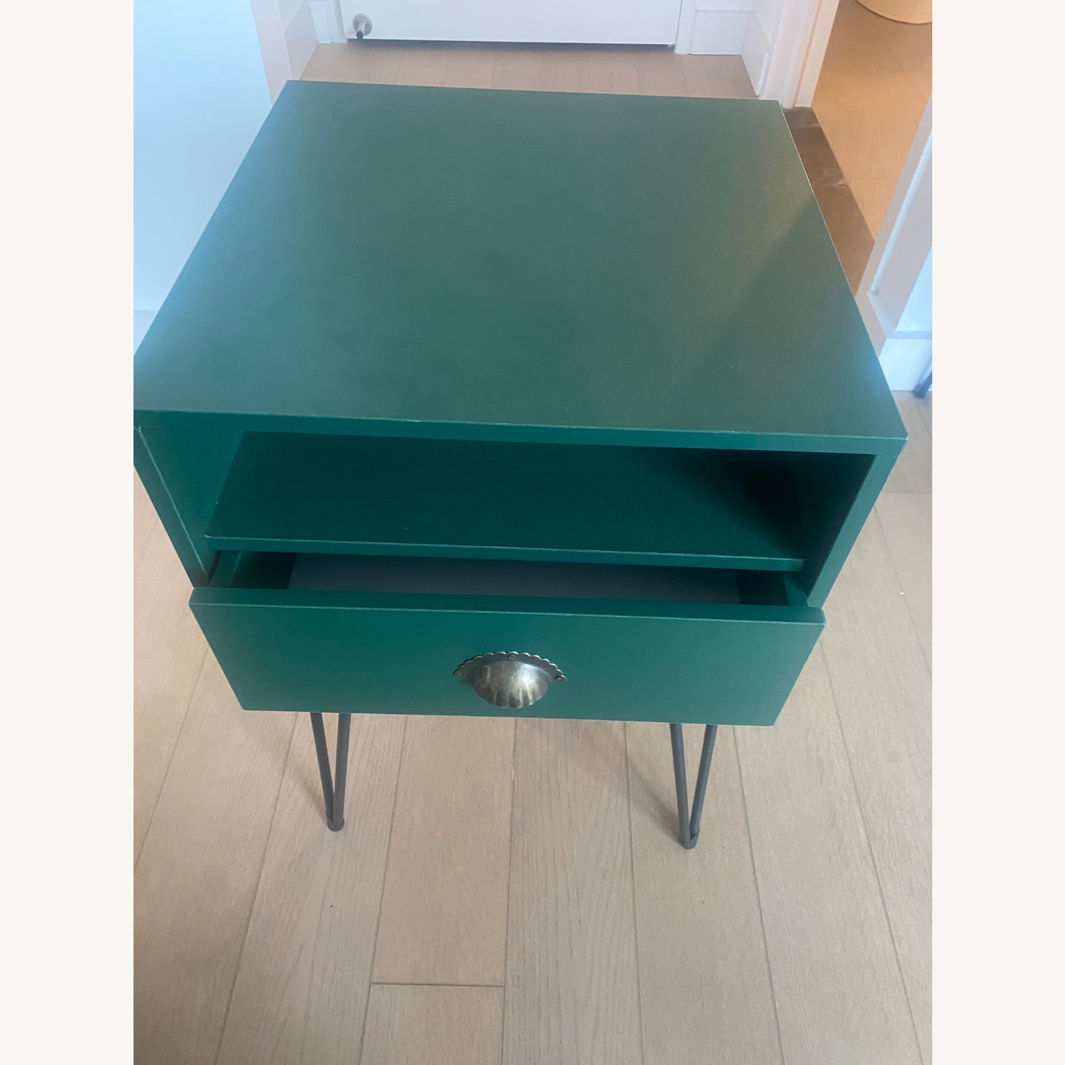 Kempst 23.7"Tall 1 - Drawer Iron Nightstand - image-2