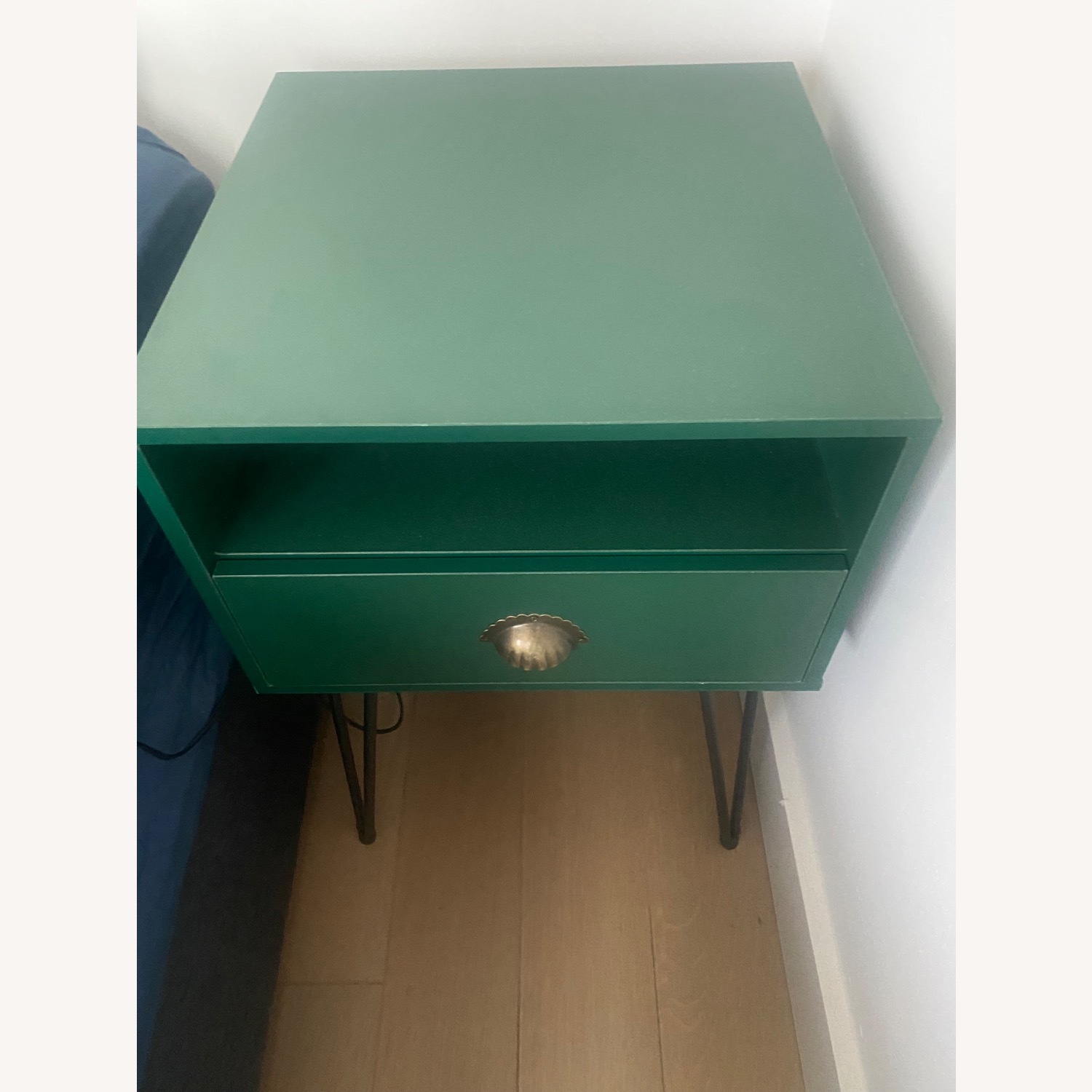 Kempst 23.7"Tall 1 - Drawer Iron Nightstand - image-1