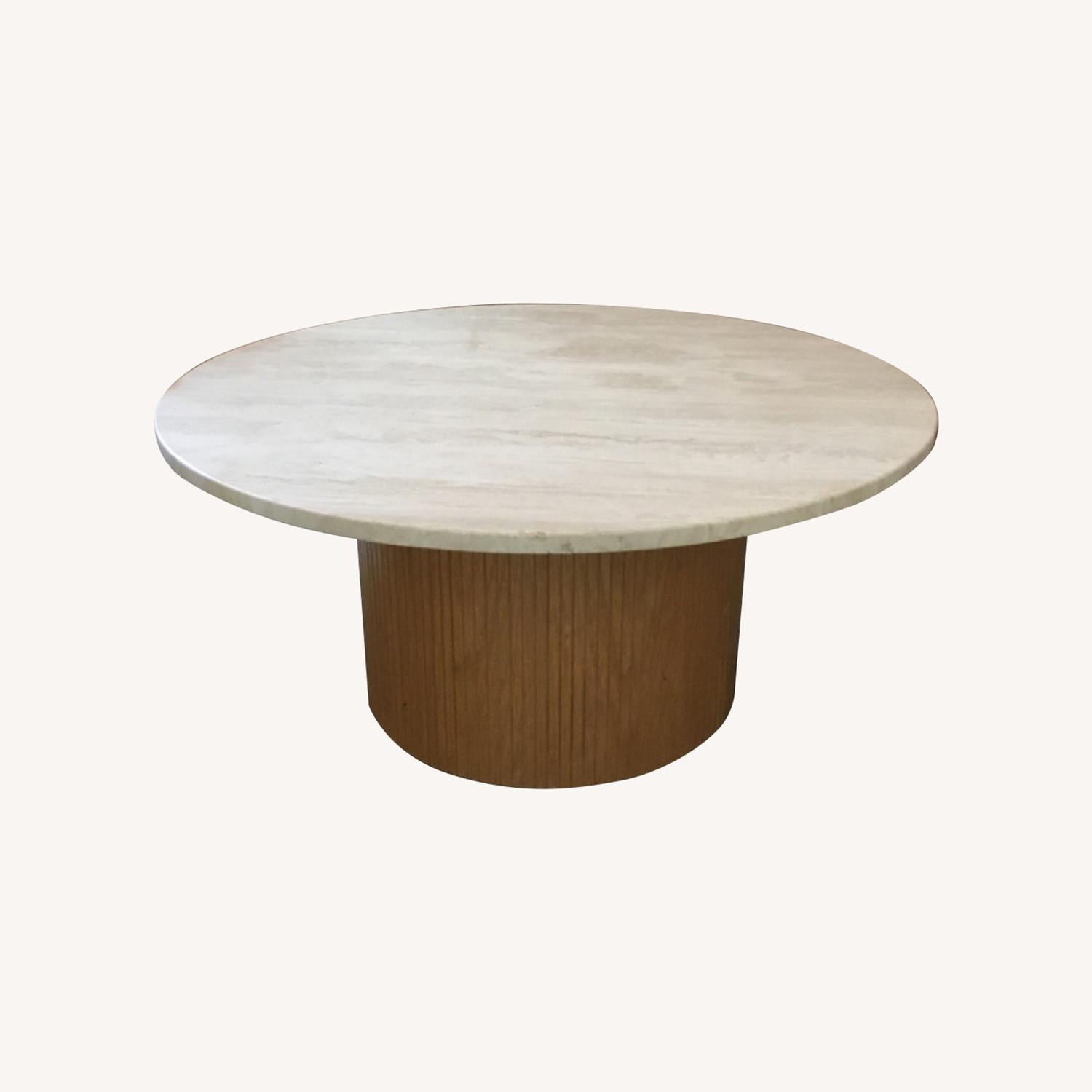 Marble Top Round Coffee Table - image-0
