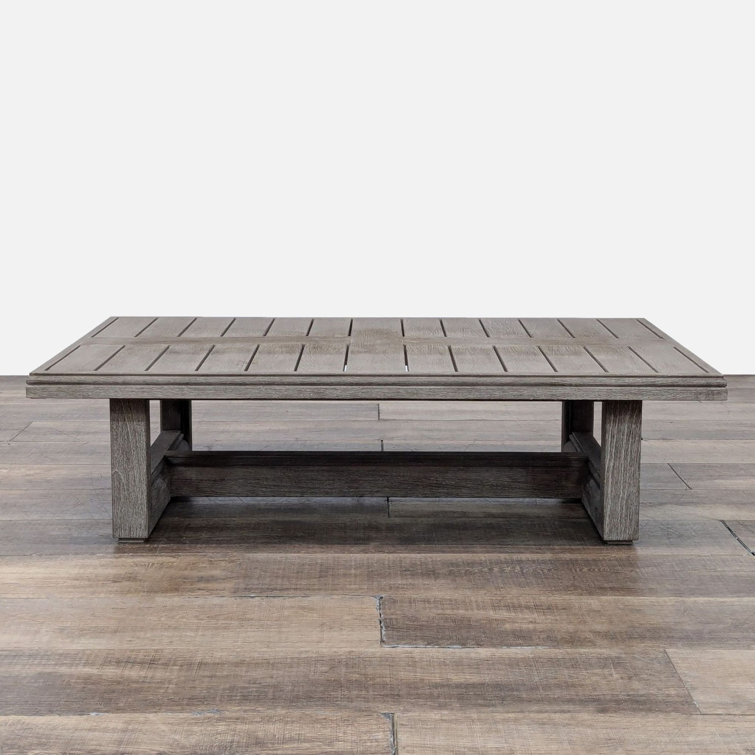 Restoration Hardware Costa Weathered Teak Table - image-1