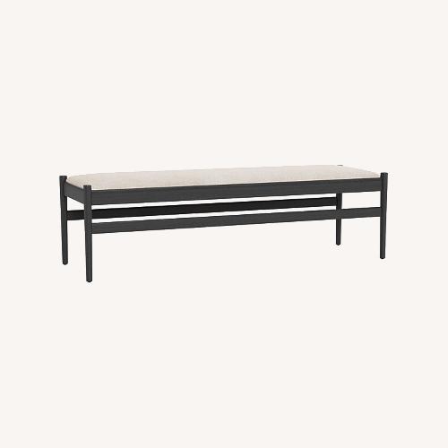 Used Turner Wood Framed Upholstered Bench By Havenly for sale on AptDeco