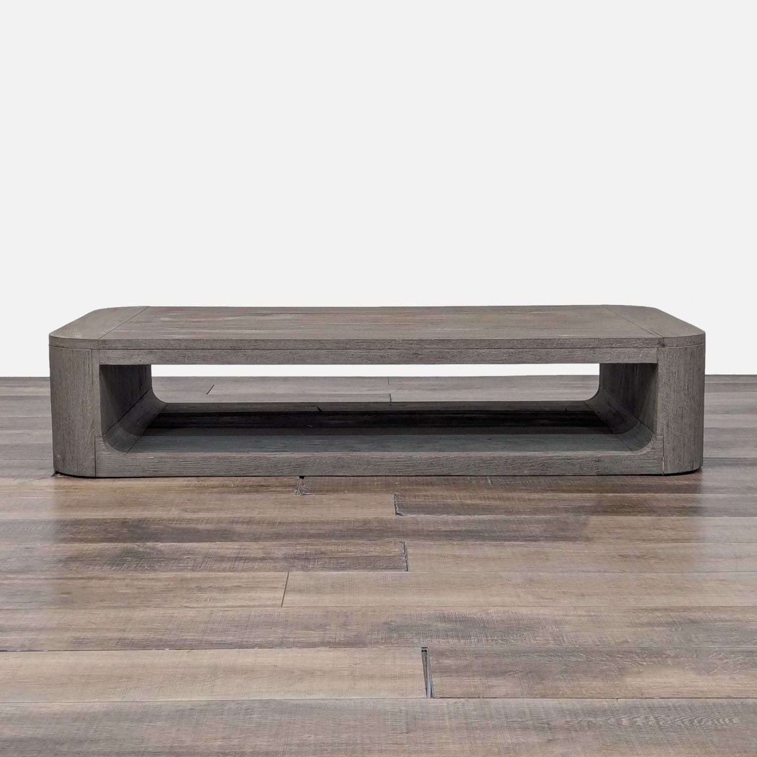 Restoration Hardware Oslo Weathered Teak Table - image-1