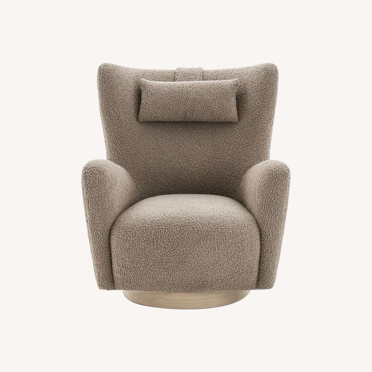 Castelry Collette Sherpa Swivel Armchair in Teddy - image-0