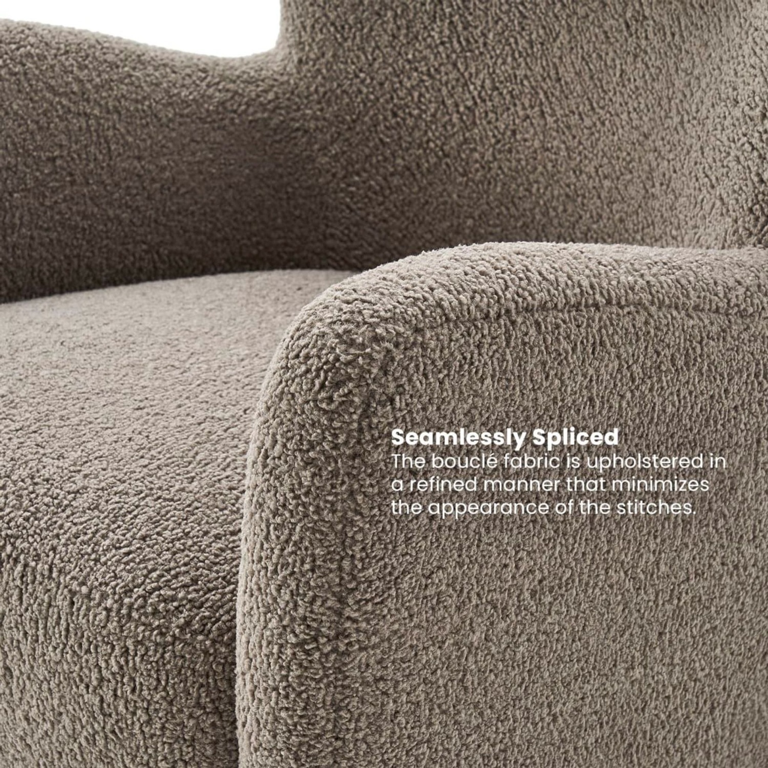 Castelry Collette Sherpa Swivel Armchair in Teddy - image-2