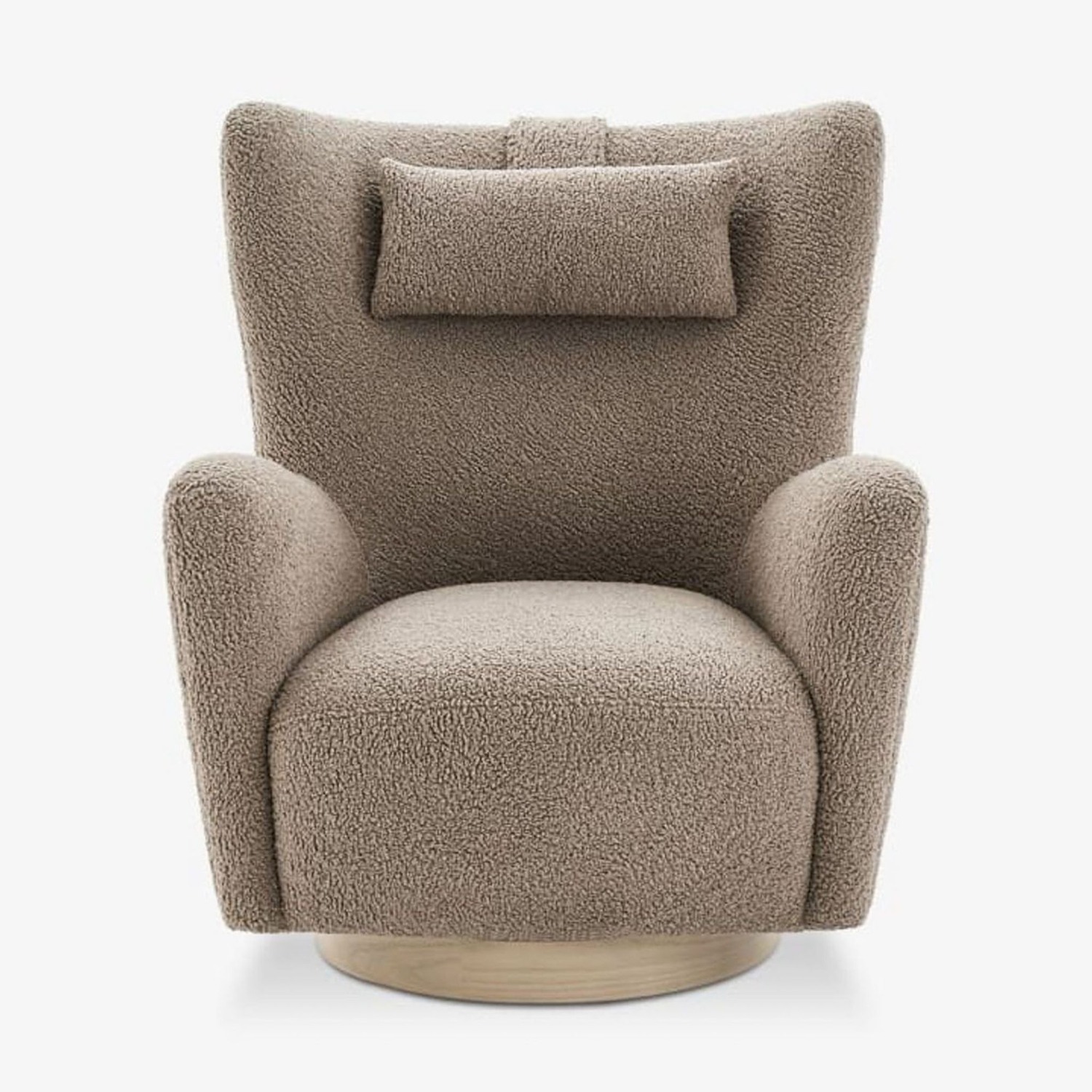 Castelry Collette Sherpa Swivel Armchair in Teddy - image-1