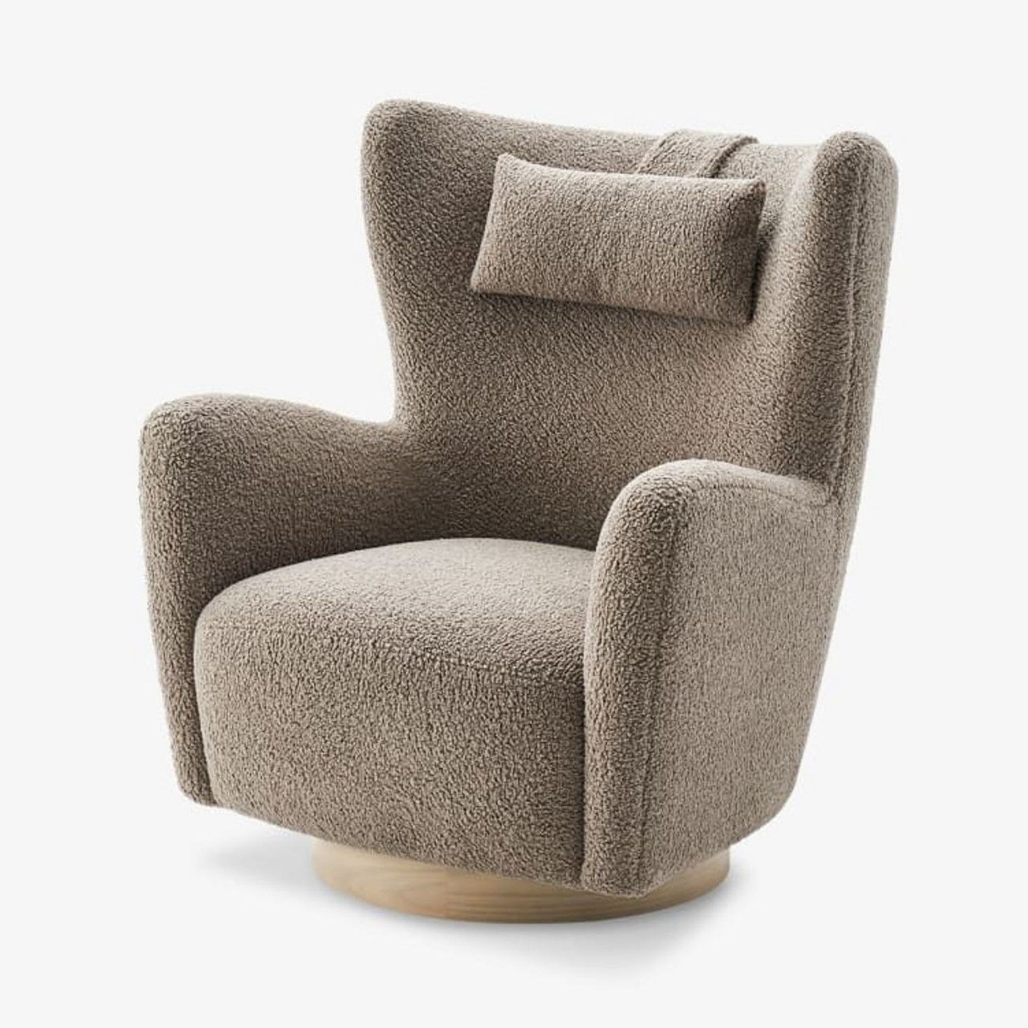 Castelry Collette Sherpa Swivel Armchair in Teddy - image-6