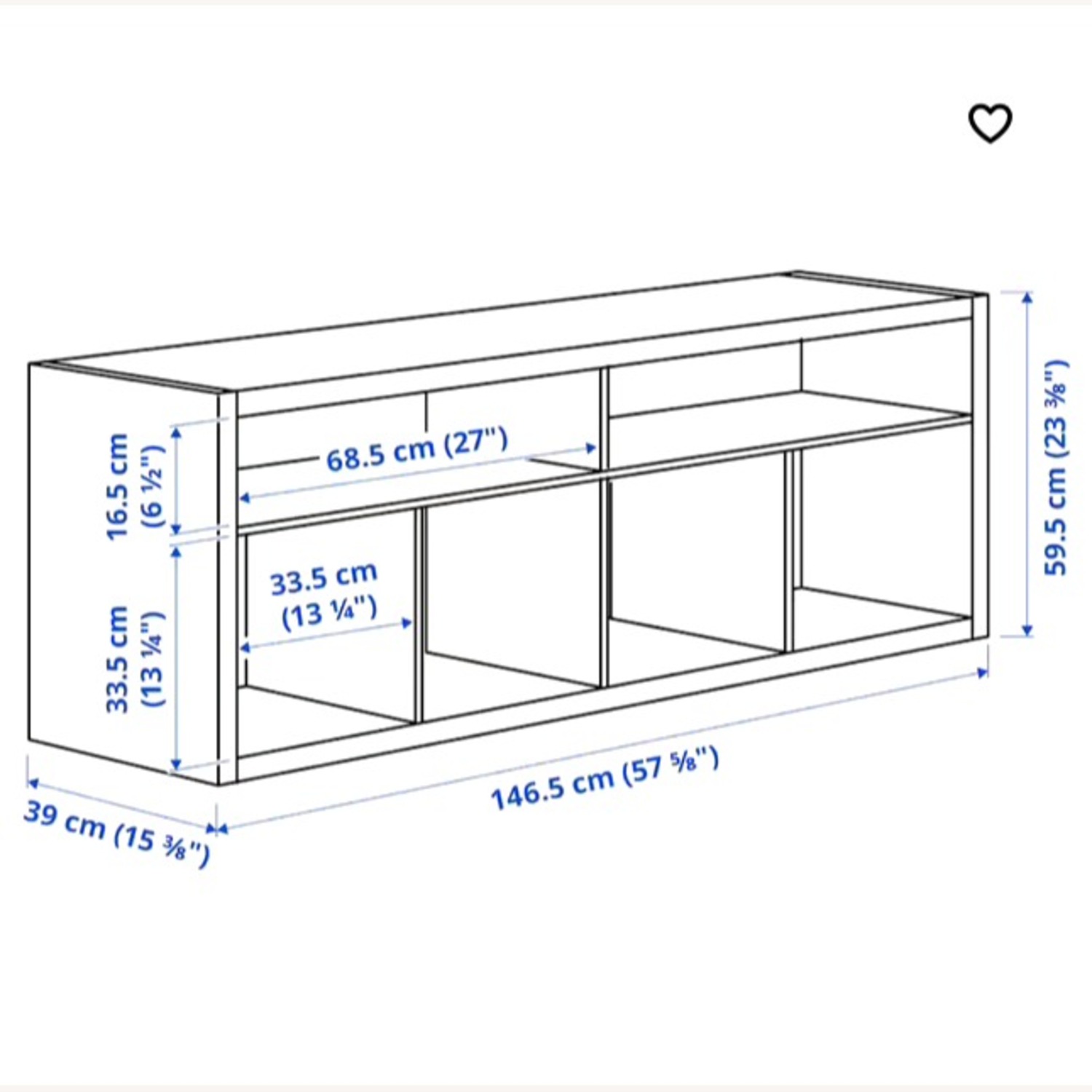 IKEA KALLAX Black Media Table - image-4