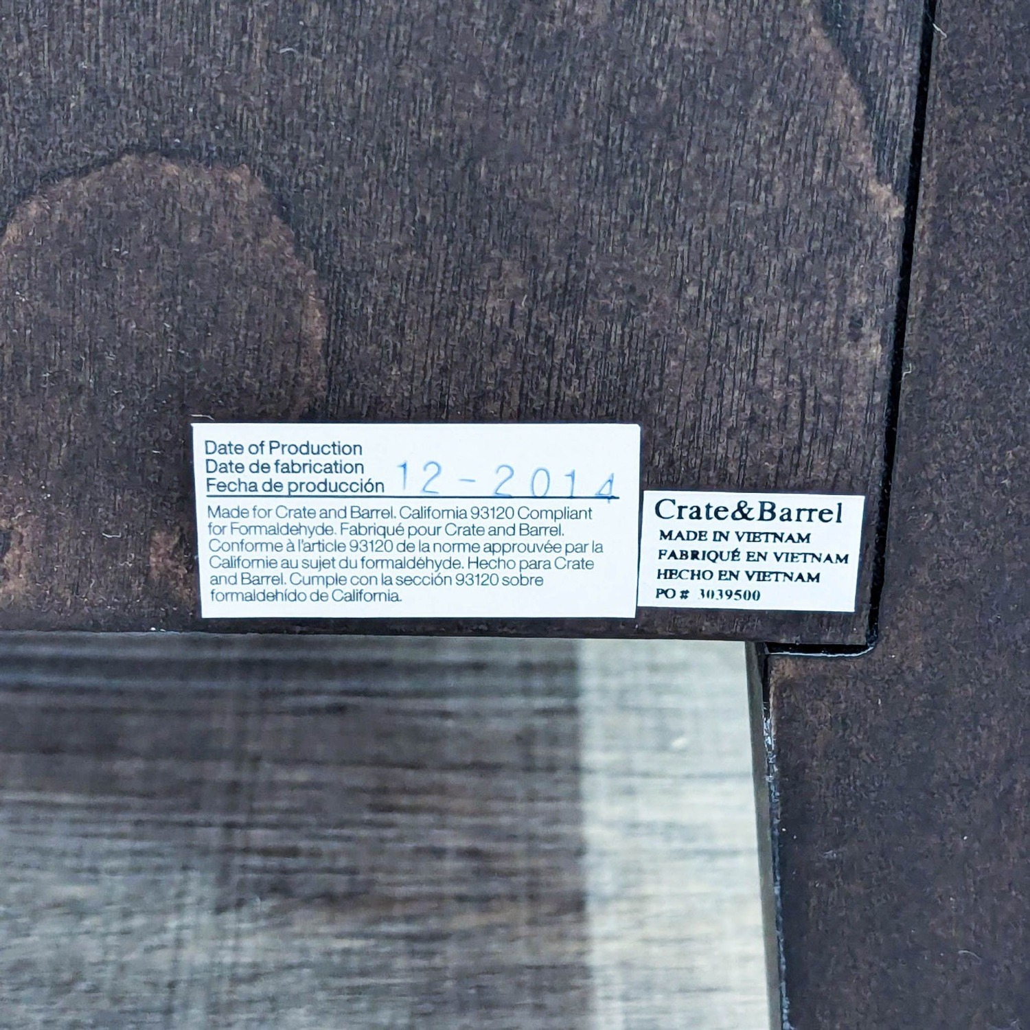 Crate & Barrel Three Drawer Wood Nightstand - image-5