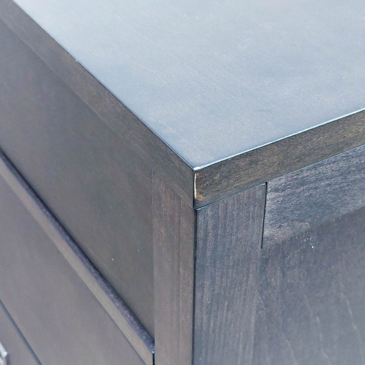 Crate & Barrel Three Drawer Wood Nightstand - image-3