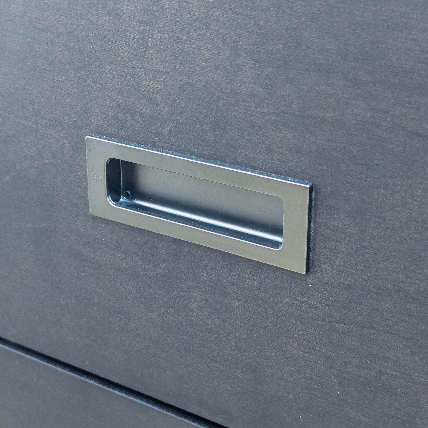 Crate & Barrel Three Drawer Wood Nightstand - image-2